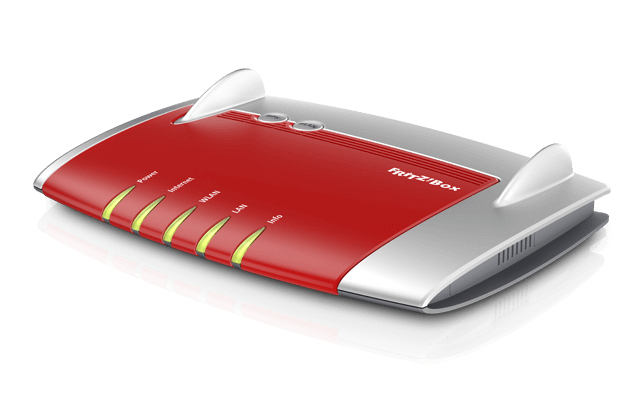 FRITZ! Box 4040 draadloze router Gigabit Ethernet Dual-band (2.4 GHz / 5 GHz) Rood, Zilver (20002763) thumbnail