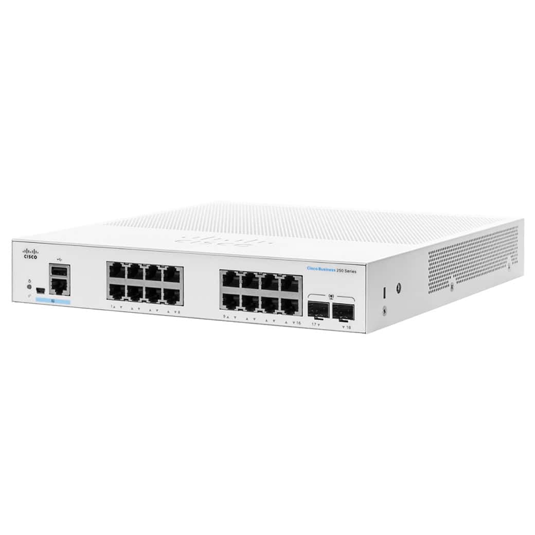 Cisco Refurb/CBS250 Smart 16-port GE PoE 2x1G (CBS250-16P-2GUK-RF) thumbnail