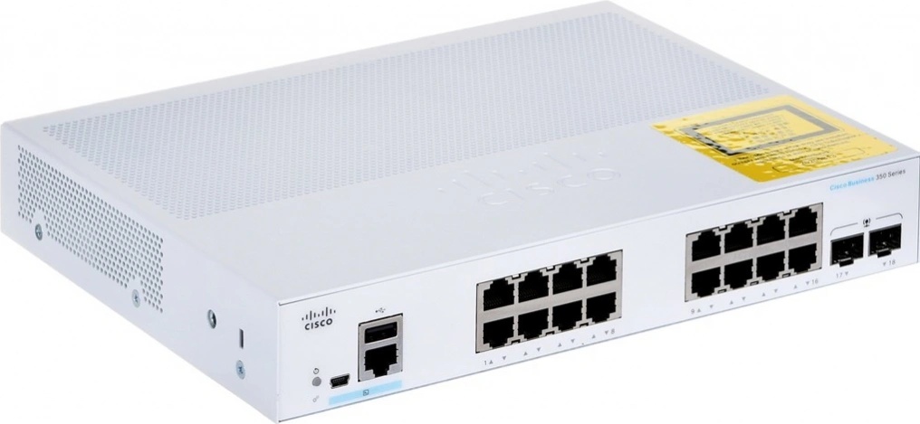 Cisco Refurb/CBS350 Mgd 16p GE Ext PS 2x1G SFP (CBS350-16TE2GEU-RF) thumbnail