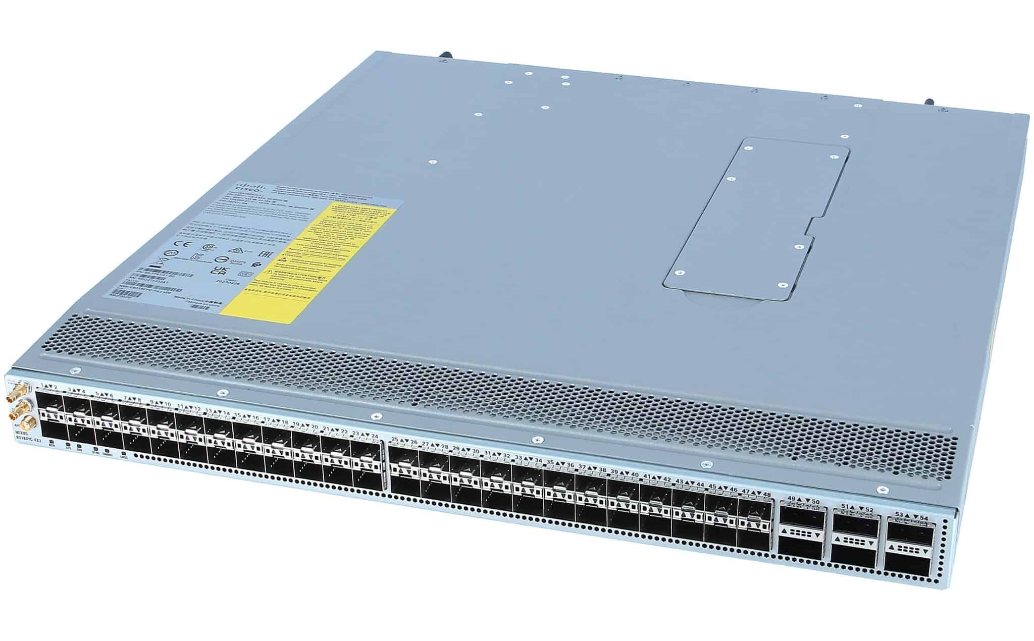 Cisco Refurb/Nexus9300 48p1/10/25G6p40/100GMAC (N9K-C93180YCFX3-RF) thumbnail