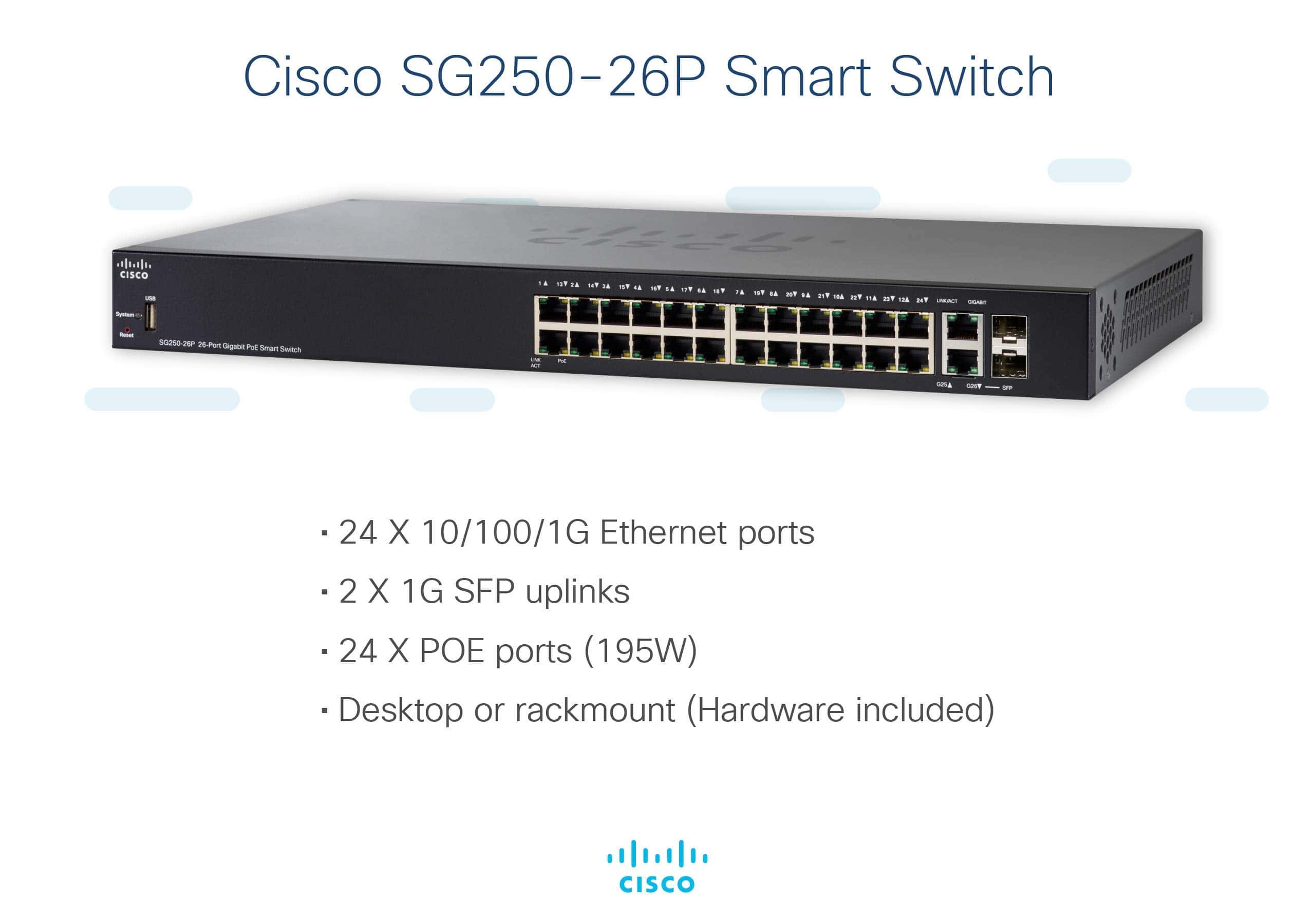 Cisco Refurb/Cisco SG250-26P 26-port PoE SW RM (SG250-26P-K9-EU-RF) thumbnail