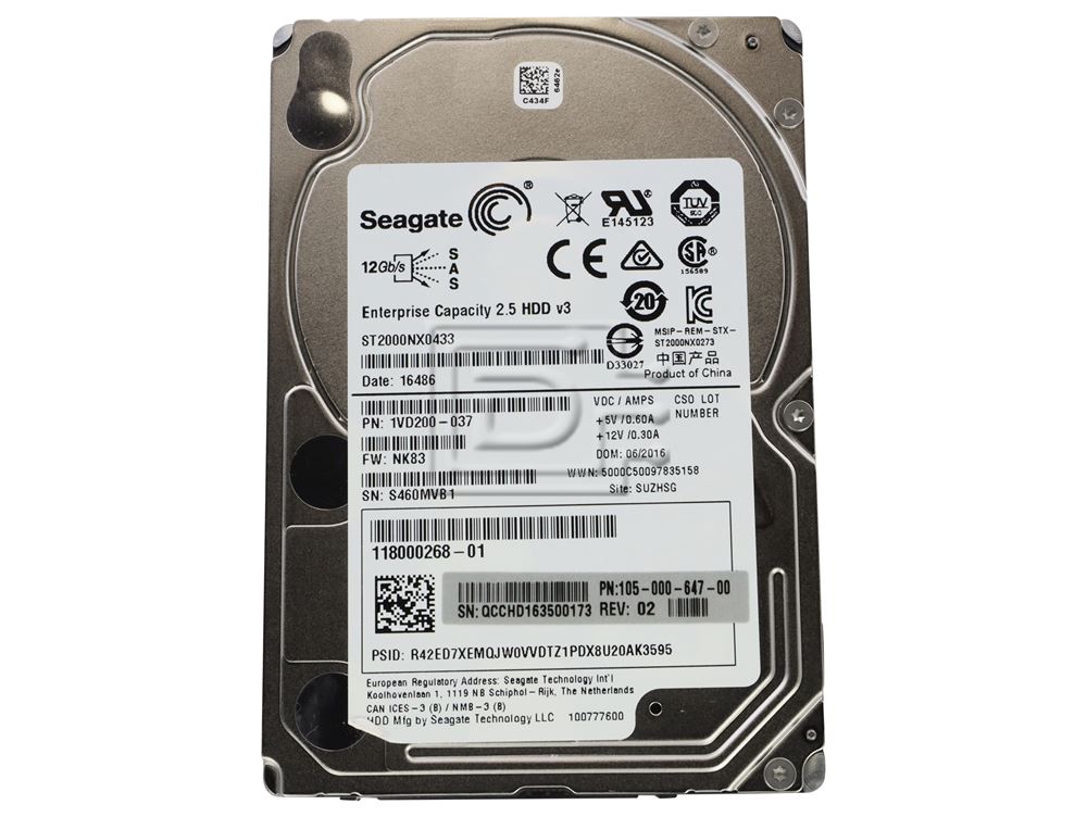 Cisco Refurb/2 TB 12G SAS 7.2K RPM SFF HDD REM (UCS-HD2T7K12N-RF) thumbnail
