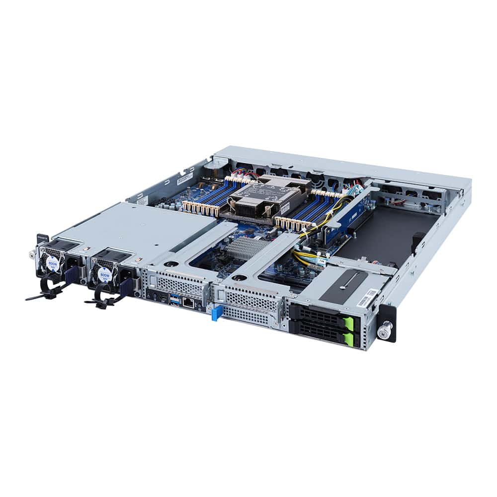 GIGABYTE E162-220 Intel C621A LGA 4189 Rack (1U) Zwart (6NE162220MR-00) thumbnail