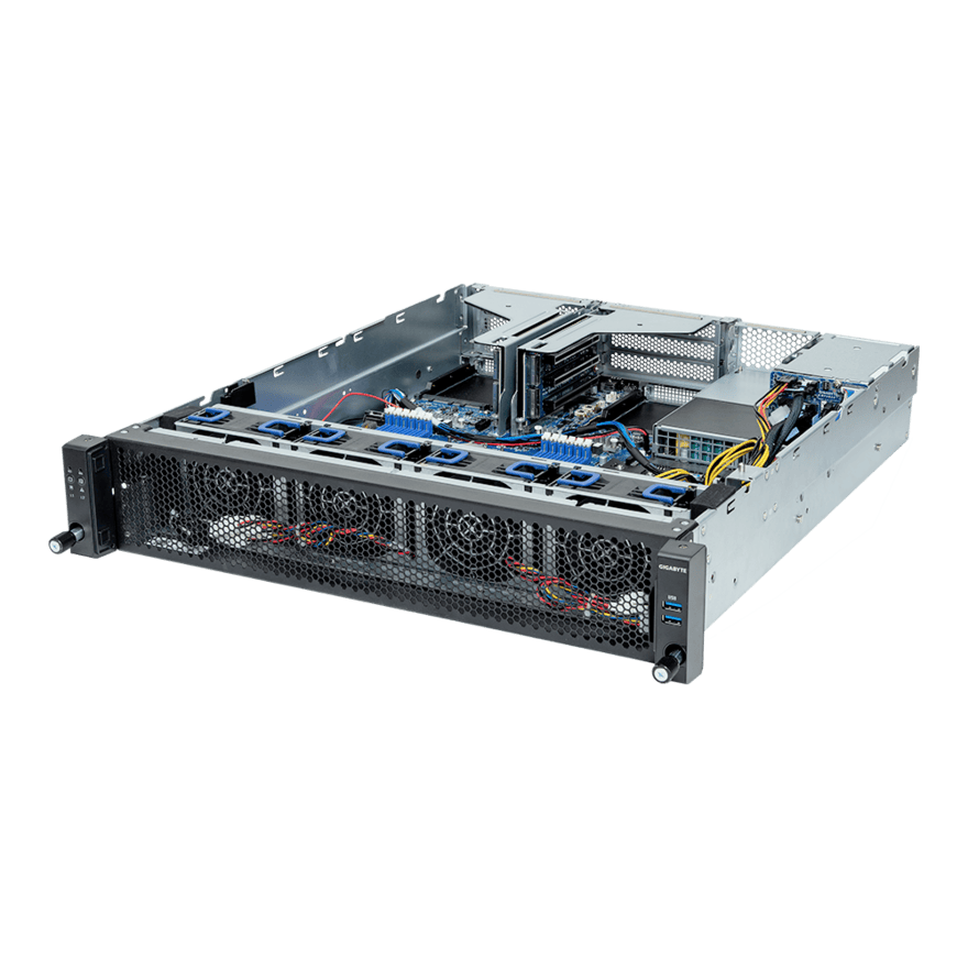 GigaByte E283-S90-AAD1 2U 4x 2.5 2x 1600W Gen4 (6NE283S90DR000AAD1) thumbnail