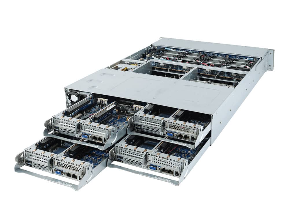 GIGABYTE H252-Z10 Socket SP3 Rack (2U) Zwart, Staal (6NH252Z10MR-00-AT) thumbnail