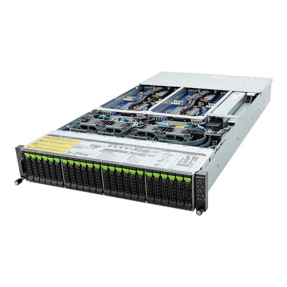 GIGABYTE H263 LGA 4677 (Socket E) Rack (2U) Zwart (6NH263S62DR000LAN1) thumbnail