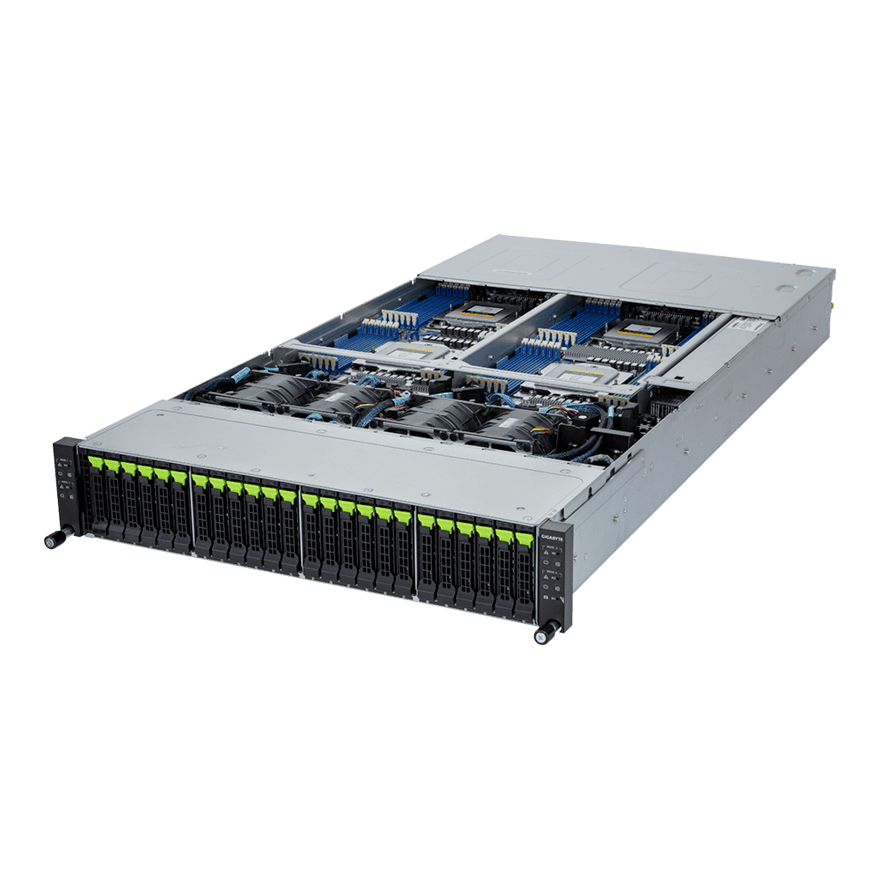 GIGABYTE H273 LGA 6096 Rack (2U) Zwart (6NH273Z80DR000AAN1) thumbnail