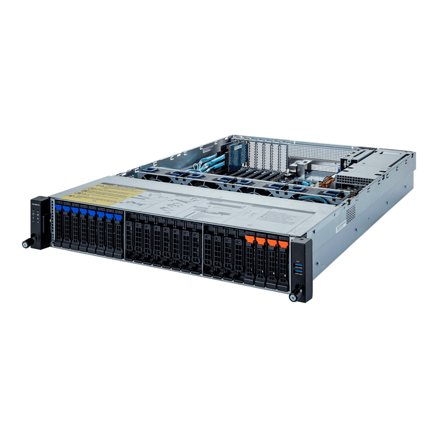 GIGABYTE R272-P32 LGA 4926 Rack (2U) Zwart (6NR272P32MR-00) thumbnail
