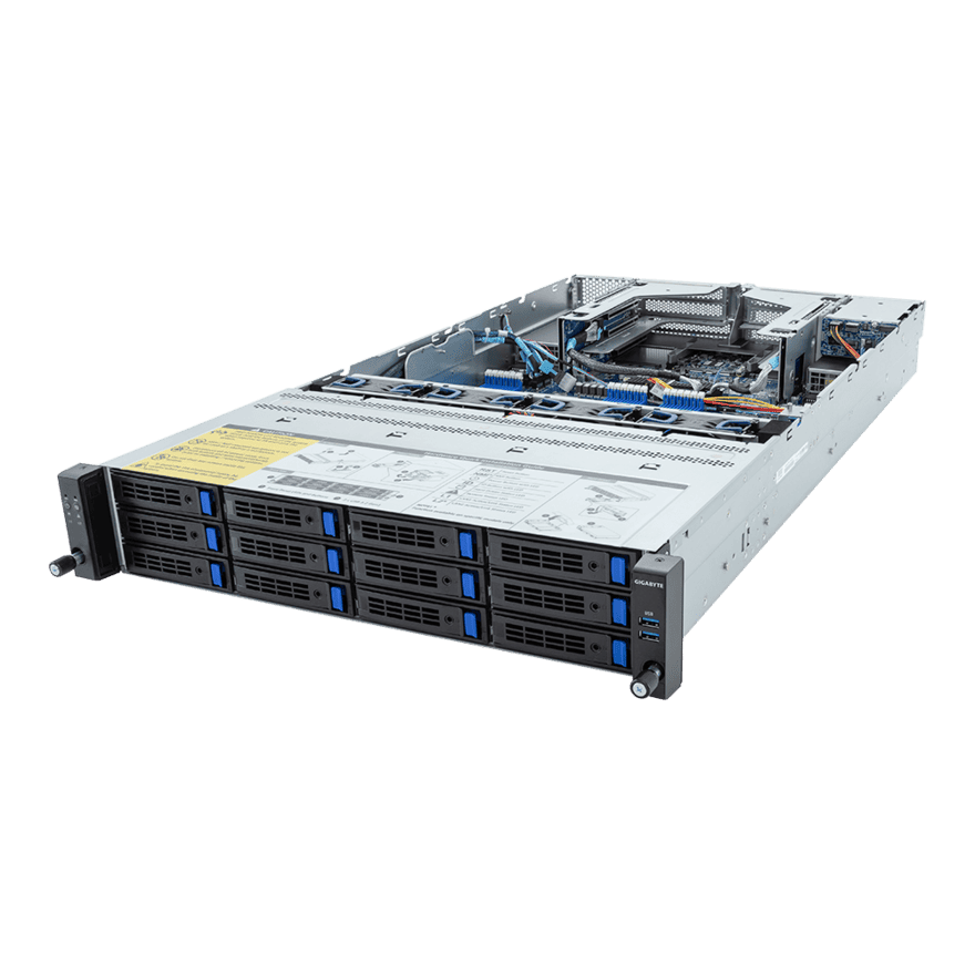 GIGABYTE R283 LGA 4677 (Socket E) Rack (2U) (6NR283Z90DR000AAD3) thumbnail