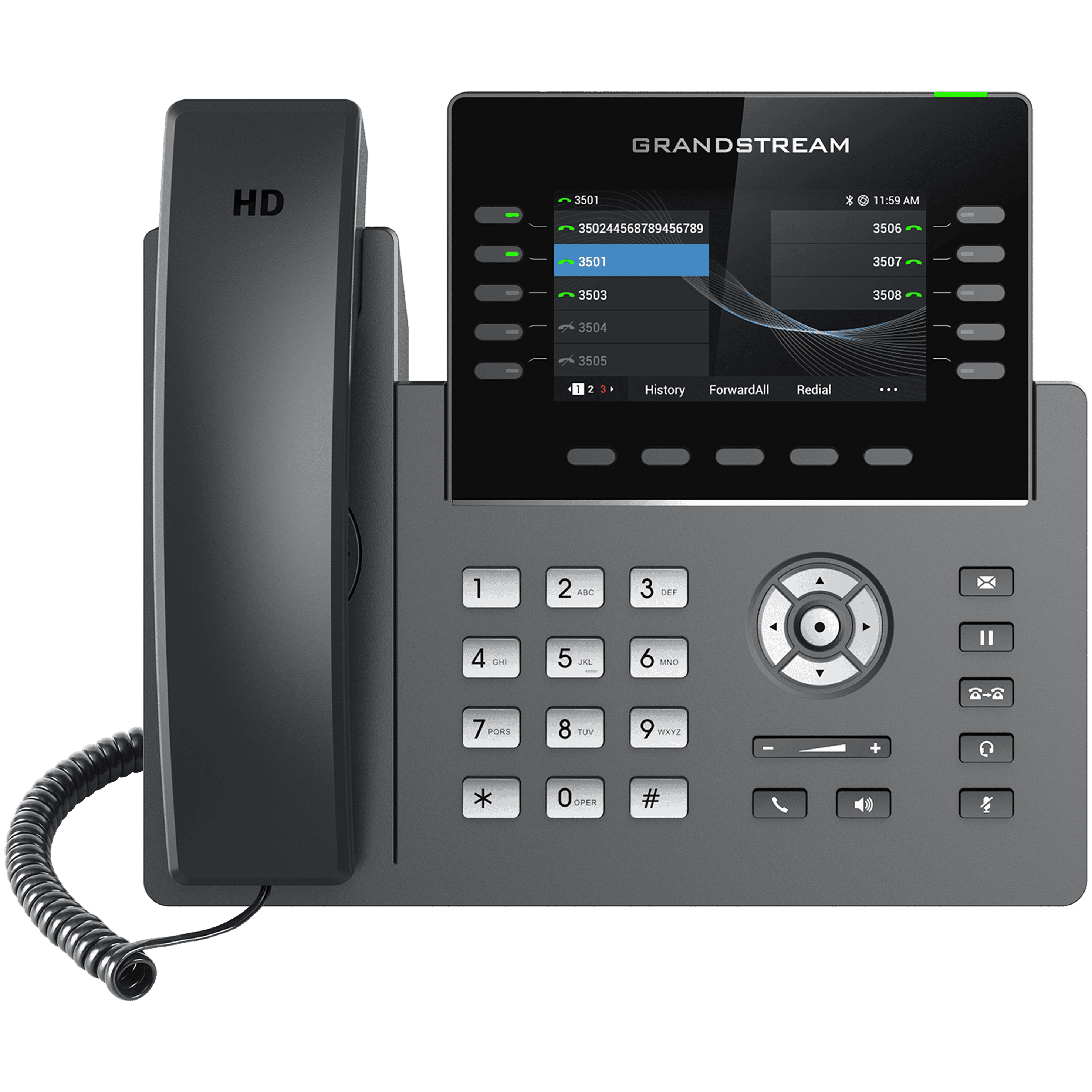 Grandstream Networks Grandstream - VoIP-telefon - 5-vejs op (GRP2611G) thumbnail