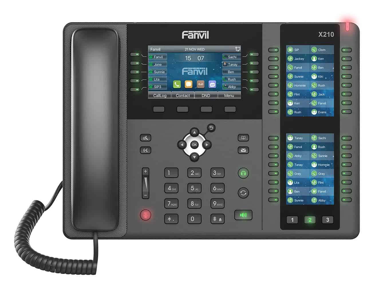 Grandstream Networks Fanvil X210 SIP telefon, 4.3 bar. disp.+ 2 pøid. disp., 20 SIP,106 DSS, 2xGbit (X210) thumbnail