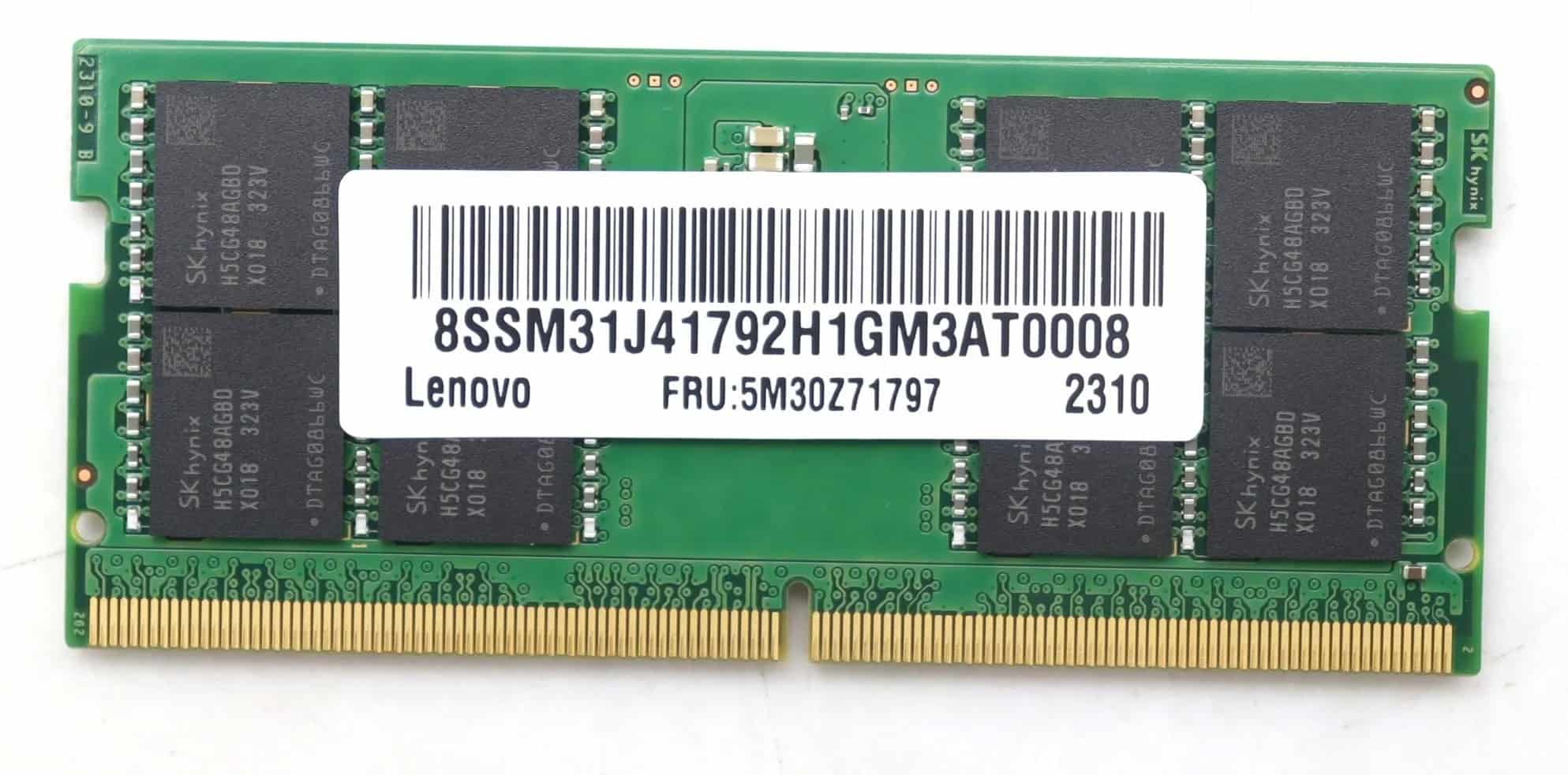 Lenovo  32GB DDR5  5600 MHz        So-Dimm Sk HYNIX Bulk (5M31K03067#) thumbnail