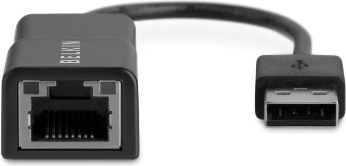 Linksys Belkin RJ45 Netzwerk Adapter CAT 5 [1x USB 2.0 Stecker A - 1x RJ45-Buchse] 0.12 m Schwarz Belkin (F4U047bt) (F4U047BT) thumbnail