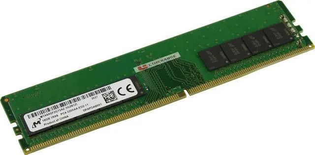 Micron - DDR4 - modul - 16 GB - DIMM 288-pin - 3200 MHz / PC4-25600 - CL22 - 1.2 V - regis (MTA18ASF2G72PZ-3G2R) thumbnail