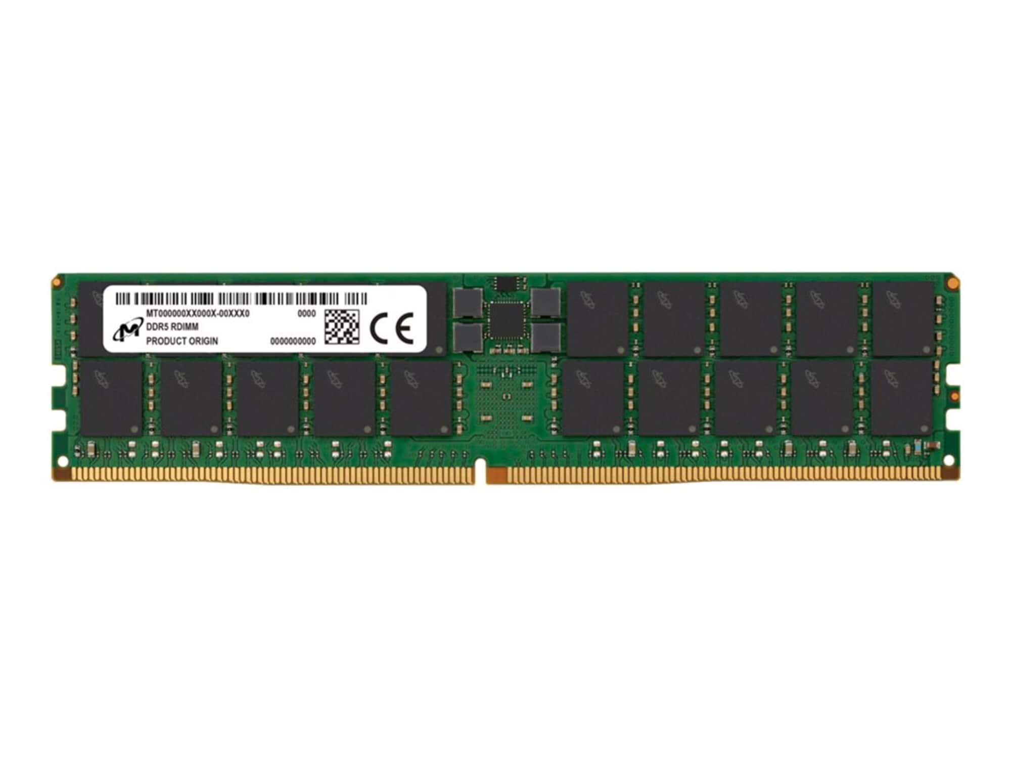 Micron DDR5 RDIMM 96GB 2Rx4 5600 (MTC40F204WS1RC56BB1R) thumbnail