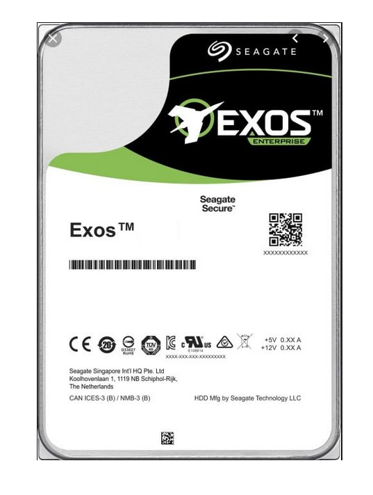 Seagate Exos X16 interne harde schijf 14 TB 7200 RPM 256 MB 3.5" SAS (ST14000NM004G) thumbnail