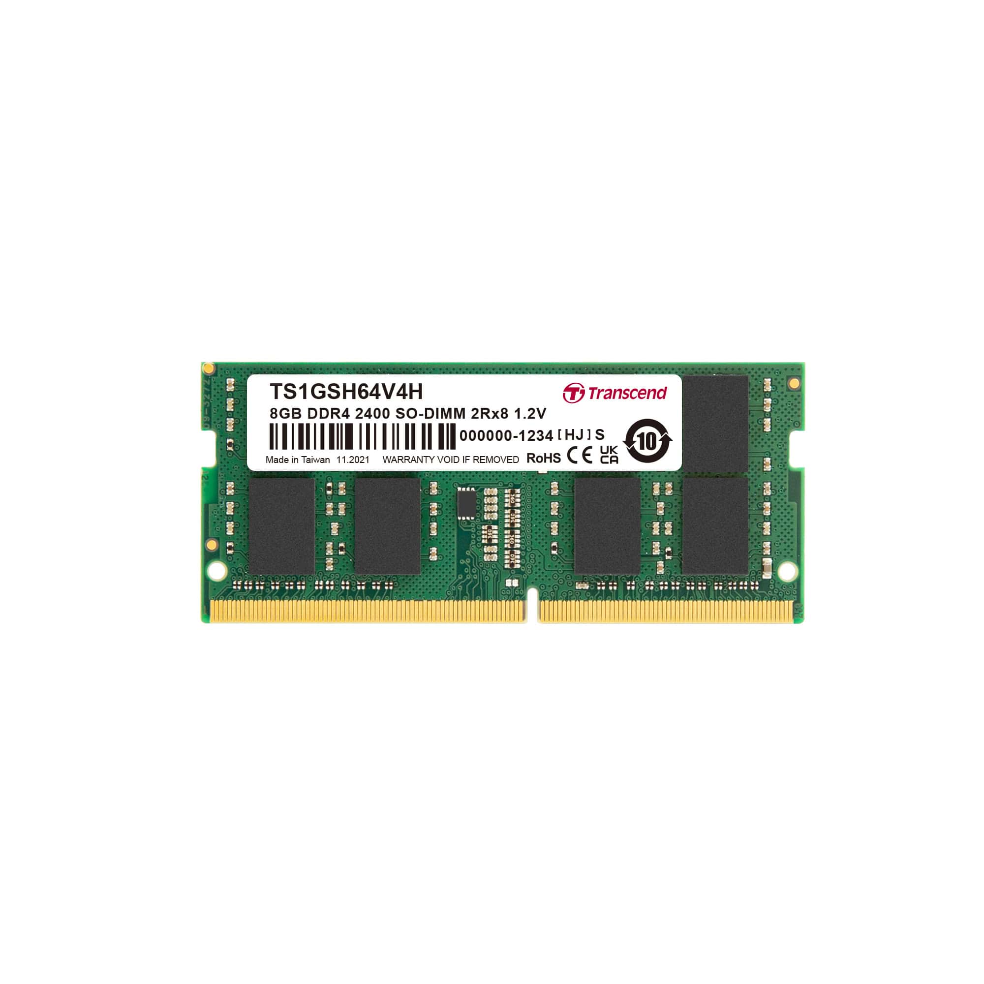Transcend - DDR4 - modul - 8 GB - SO-DIMM 260-pin - 2400 MHz / PC4-19200 - CL17 - 1.2 V - (TS1GSH64V4H) thumbnail