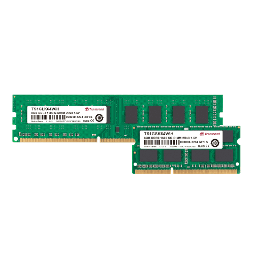 Transcend - DDR3 - modul - 8 GB - SO-DIMM 204-pin - 1600 MHz / PC3-12800 - CL11 - 1.5 V - (TS1GSK64V6H) thumbnail