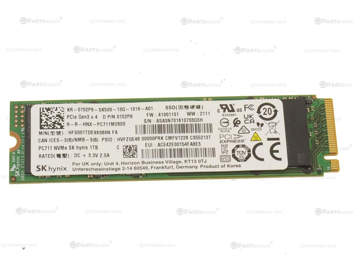 Dell SSDR,1TB,P34,80S2,HYNIX,PC711 (152P8-RFB) thumbnail