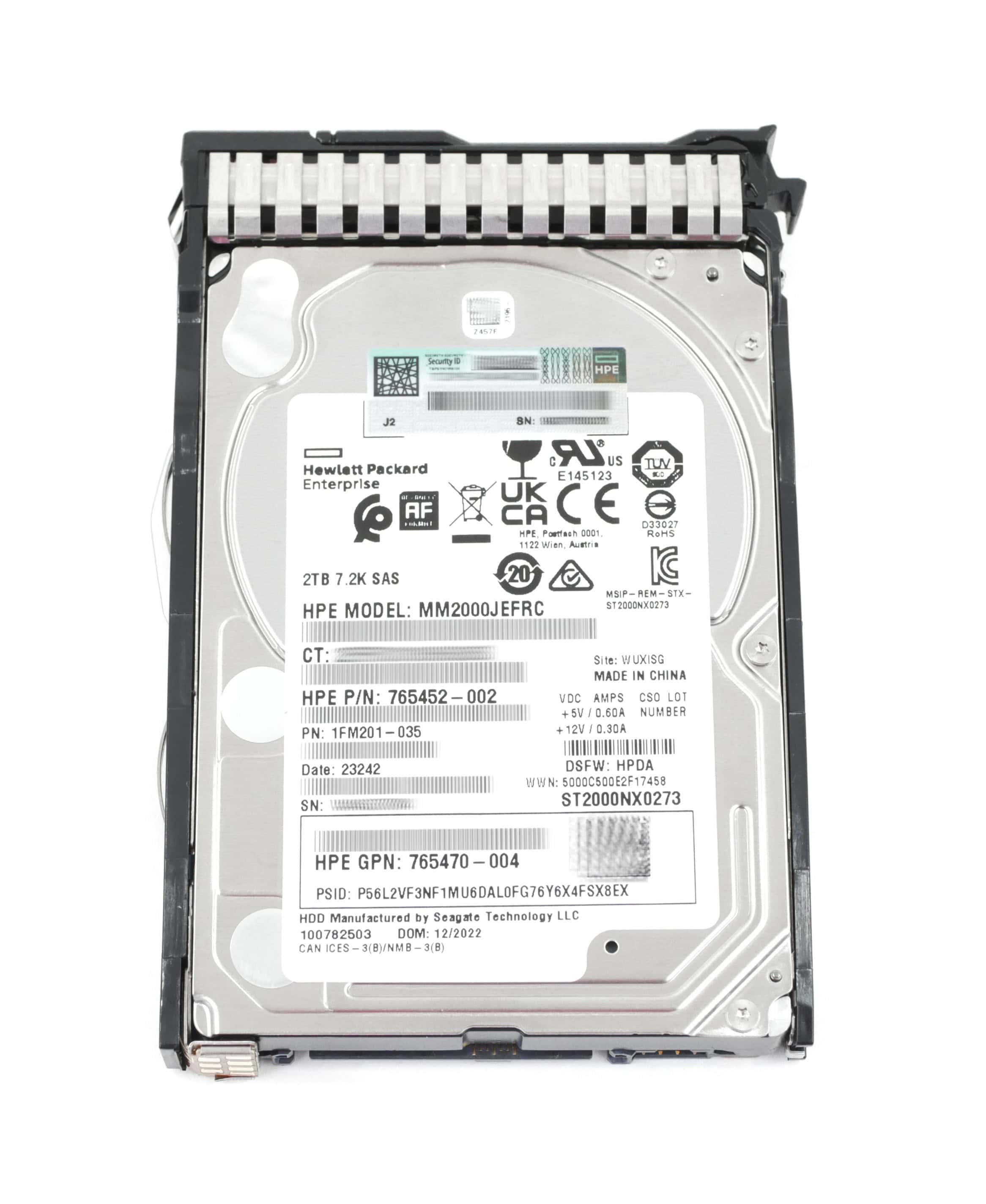 HP 2TB SAS hard drive 7,200 RPM (765452-002) thumbnail