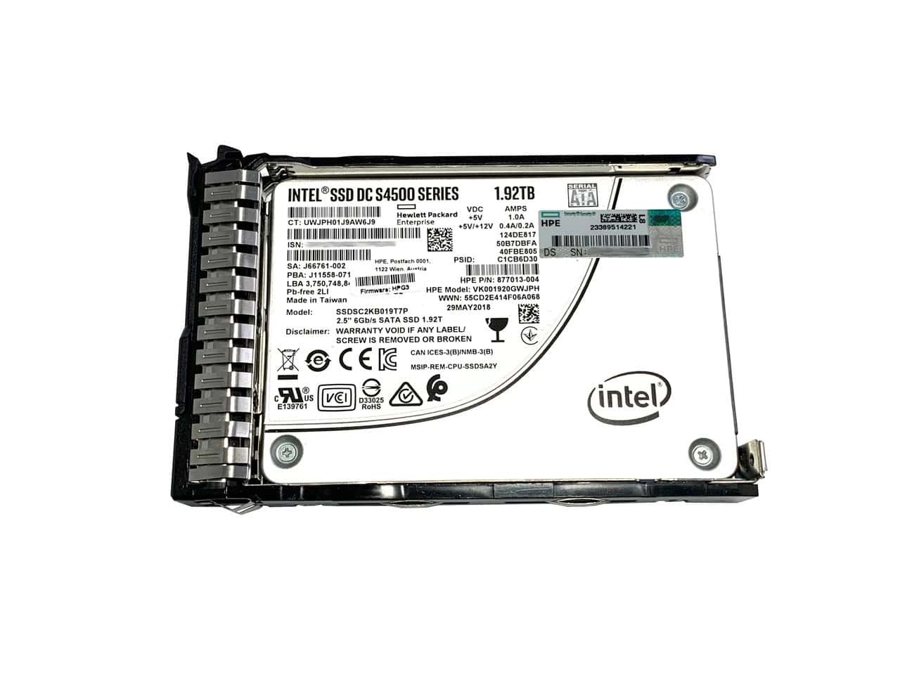 HP Intel SSD DC S4500 1.92TB SATA (868826-B21) thumbnail