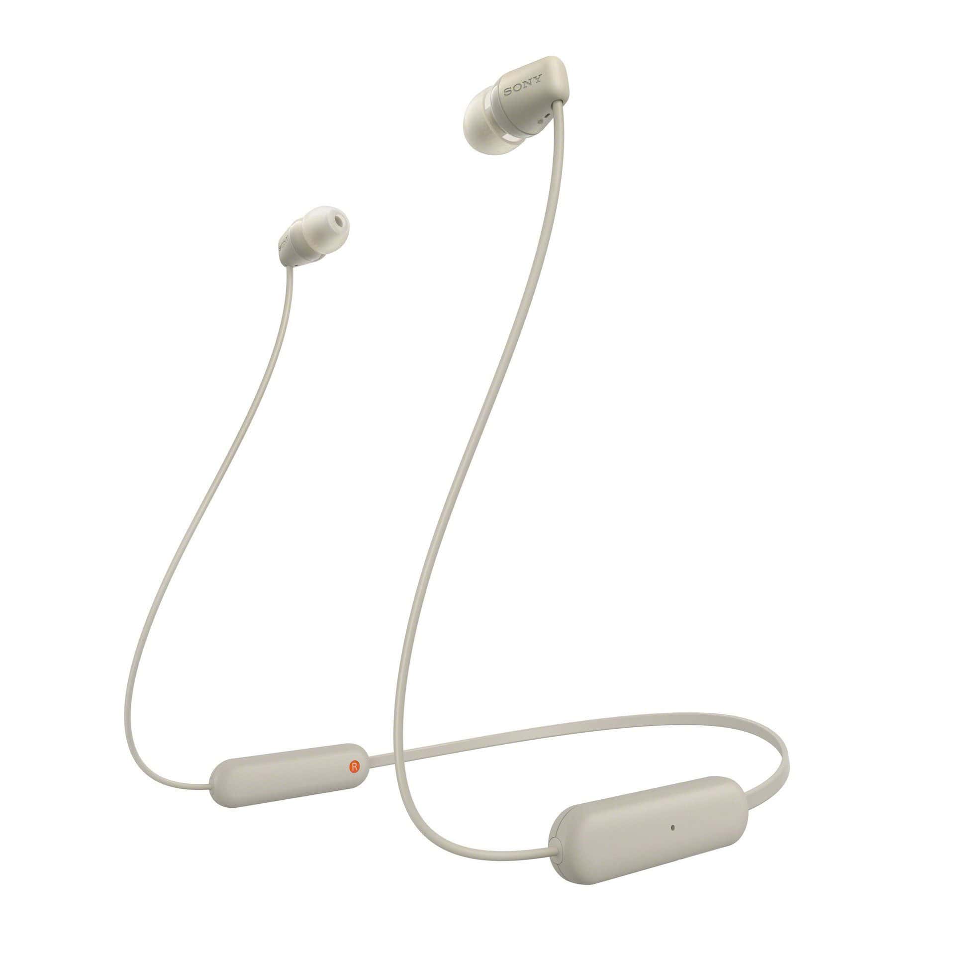 Sony WI-C100 Headset Draadloos In-ear Oproepen/muziek Bluetooth Beige (WIC100C.CE7) thumbnail