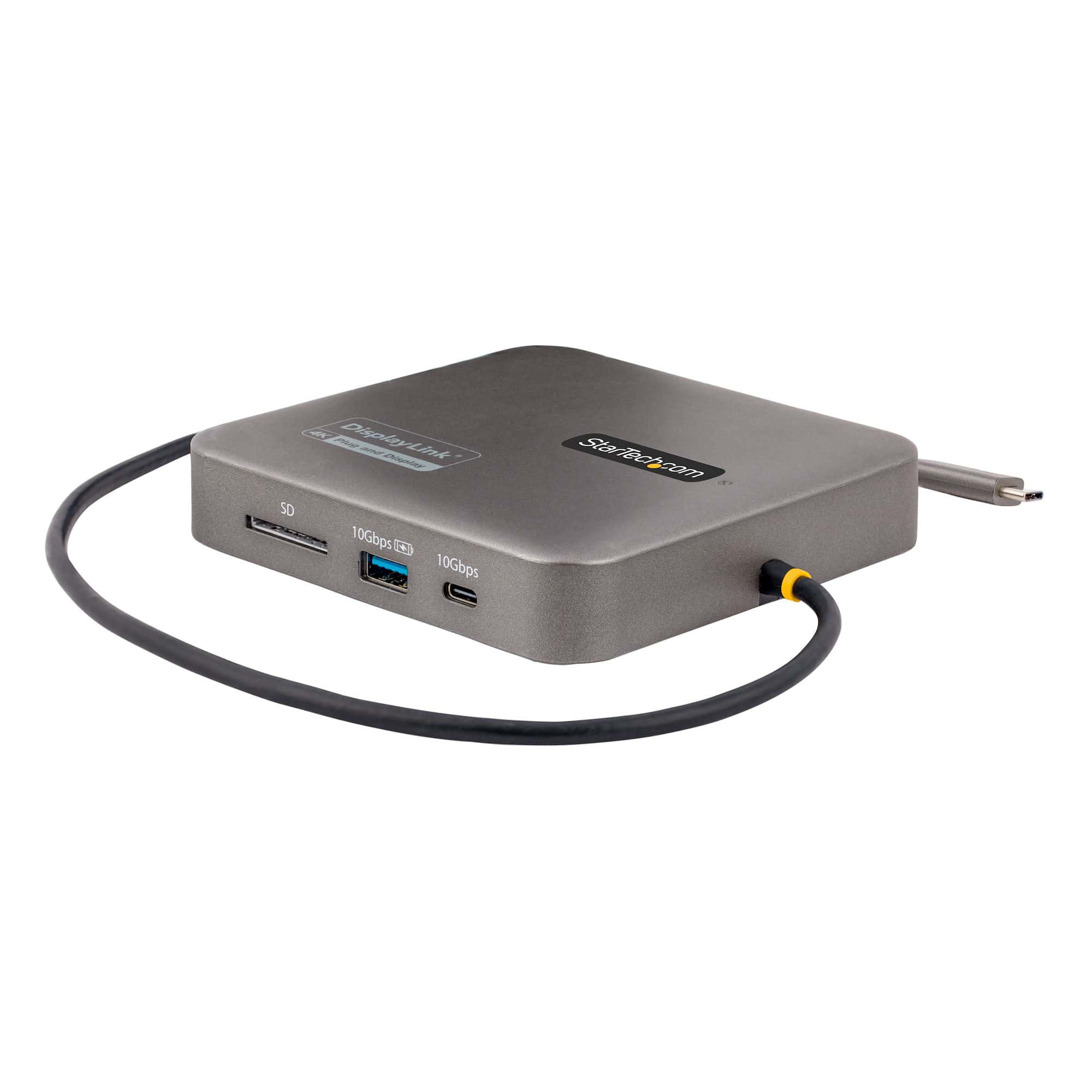 StarTech.com USB C Multiport Adapter, Dual HDMI Video, 4K 60Hz, 2-Port 10Gbps USB 3.1 Hub, 100W USB PD Passthrough, GbE, SD, 30cm Kabel, USB-C Mini Dock, Laptop Docking Station, Multiport Display Adapter (102B-USBC-MULTIPORT) thumbnail