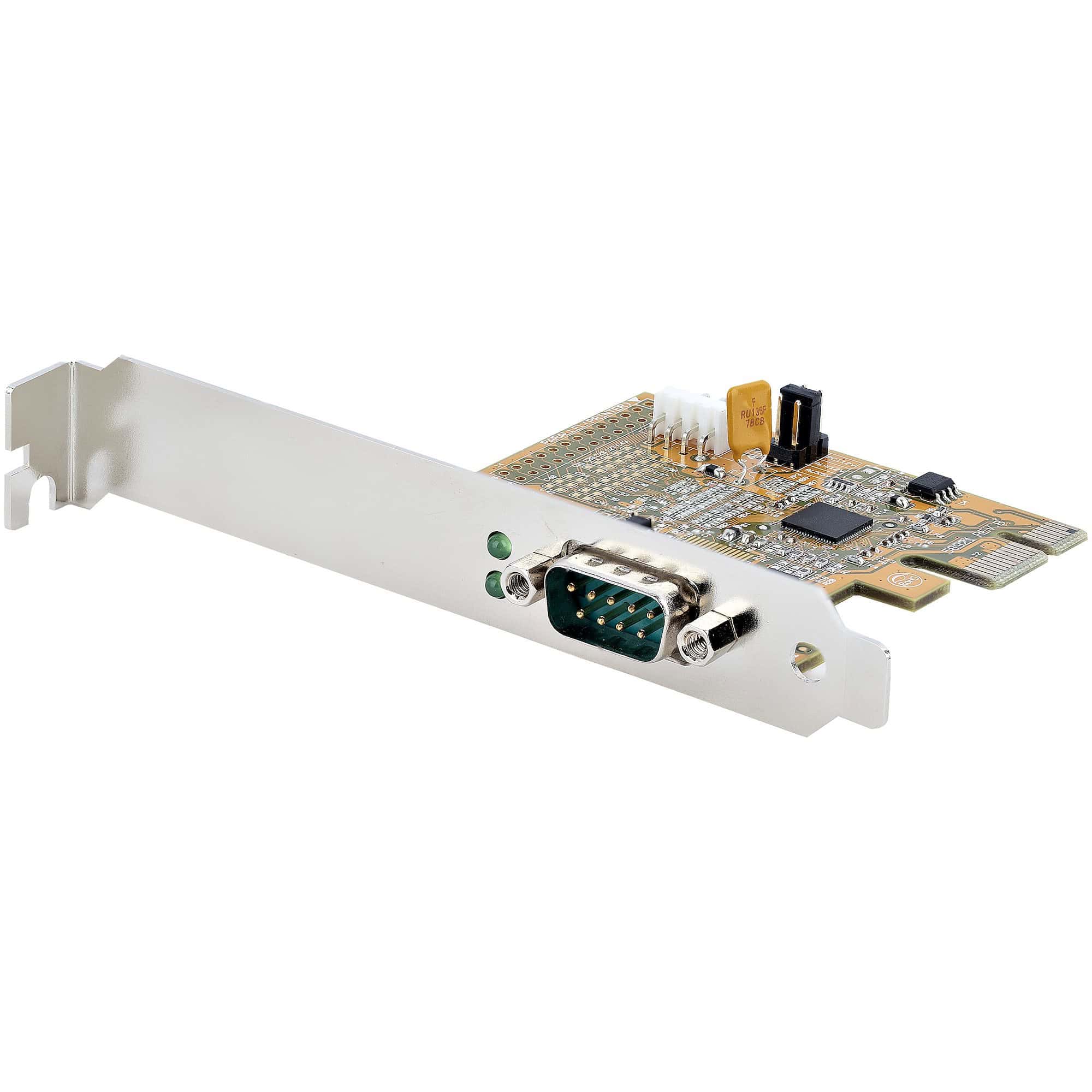 StarTech.com 1 Port PCI Express RS232 Seriële Kaart, PCIe RS232 Serial Host Controller Kaart, PCIe naar Serial DB9 Adapter Kaart, 16C1050 UART, Standaard of Low Profile, COM Retentie, Windows & Linux (11050-PC-SERIAL-CARD) thumbnail
