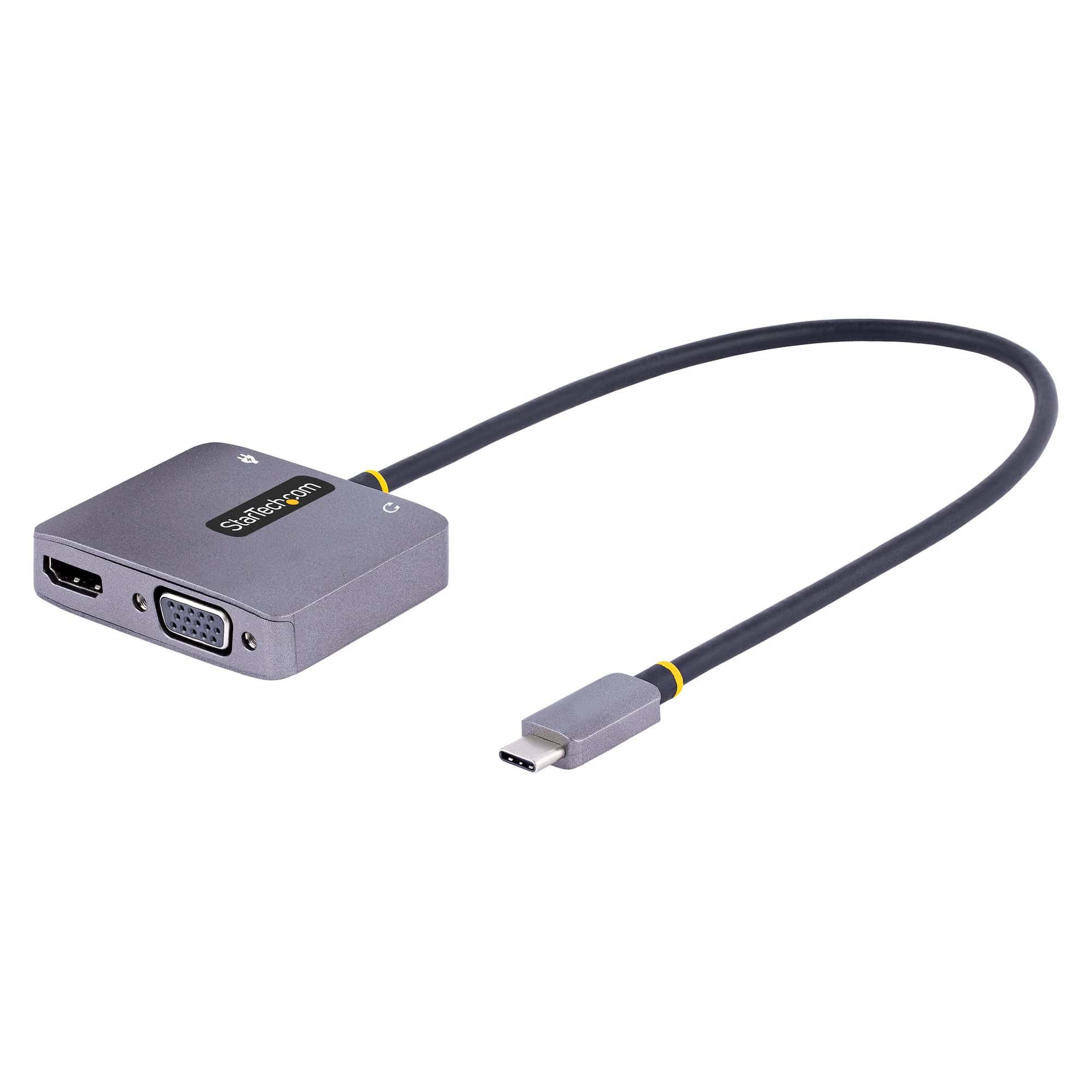StarTech.com USB C HDMI VGA Adapter, USB C Multiport Video Adapter met HDMI, VGA en 3.5mm Audio, HDMI 4K 60Hz HDR, 100W PD 3.0, Thunderbolt 3/4 Compatibel, USB C Travel Adapter (122-USBC-HDMI-4K-VGA) thumbnail StarTech.com USB C HDMI VGA Adapter, USB C Multiport Video Adapter met HDMI, VGA en 3.5mm Audio, HDMI 4K 60Hz HDR, 100W PD 3.0, Thunderbolt 3/4 Compatibel, USB C Travel Adapter (122-USBC-HDMI-4K-VGA) thumbnail