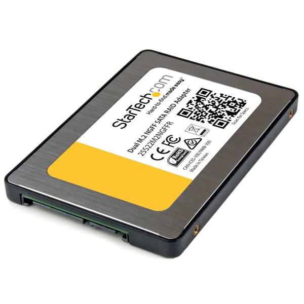 StarTech.com Dubbele M.2 NGFF SATA adapter met RAID (25S22M2NGFFR) thumbnail