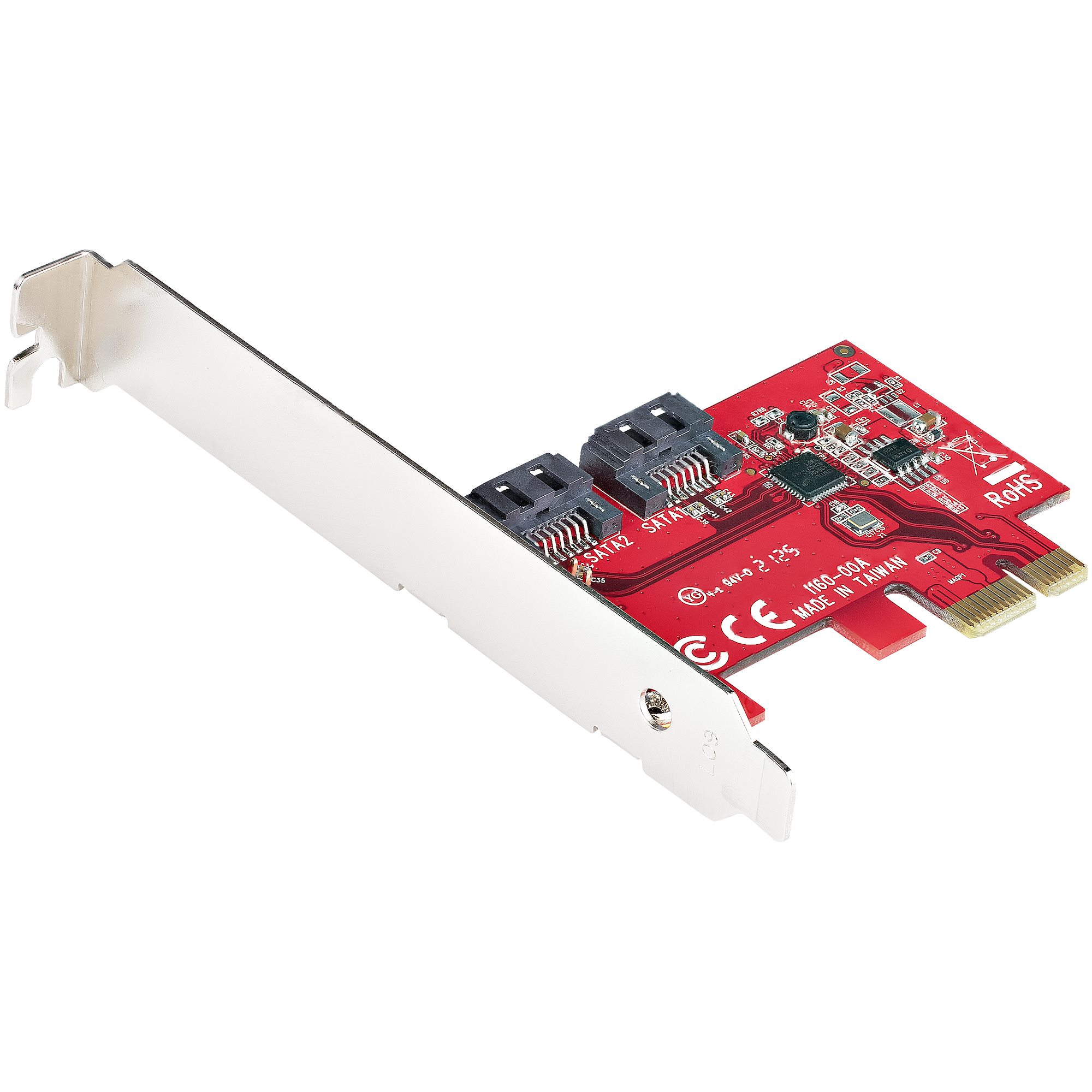 StarTech.com SATA PCIe Kaart, 2 Port PCIe SATA Uitbreidingskaart, 6Gbps, Full/Low Profile, PCI Express naar SATA Adapter/Controller, ASM1061 Non-Raid, PCIe naar SATA Converter (2P6G-PCIE-SATA-CARD) thumbnail