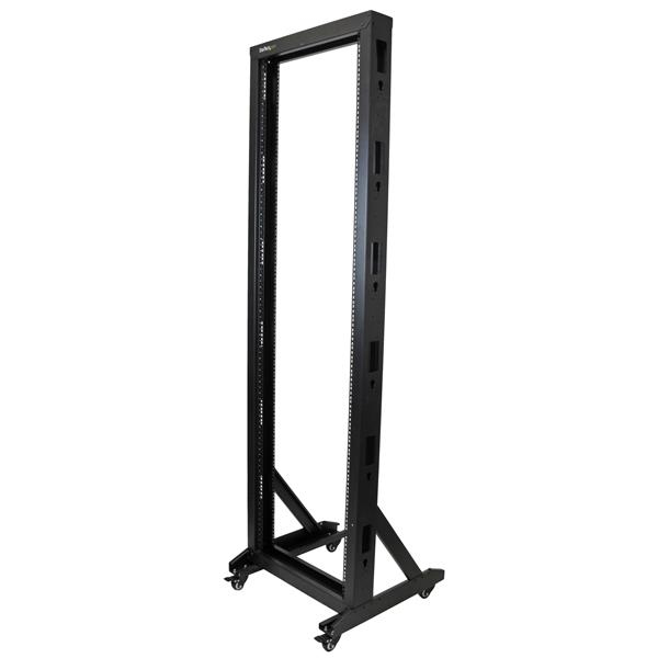 StarTech.com 42U 2-Post Open Frame Server Rack, 19in Mobiel IT Rack met 300kg Draagkracht, Vrijstaand Netwerk Rack (2POSTRACK42) thumbnail