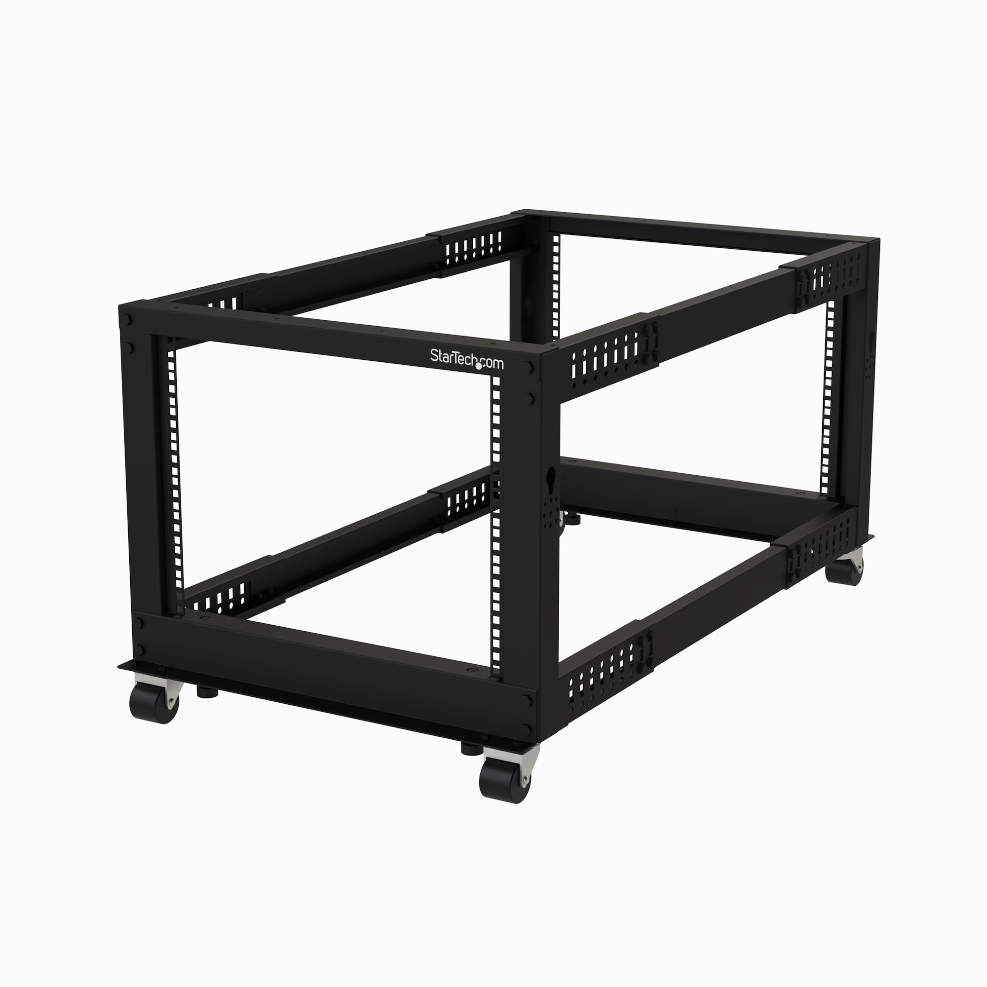StarTech.com 8U 4-Post Server Rack, 19in Open Frame Rack met 101cm Montagediepte en 544kg Draagkracht, Mobiel of Vrijstaand IT Rack (4POSTRACK8U) thumbnail
