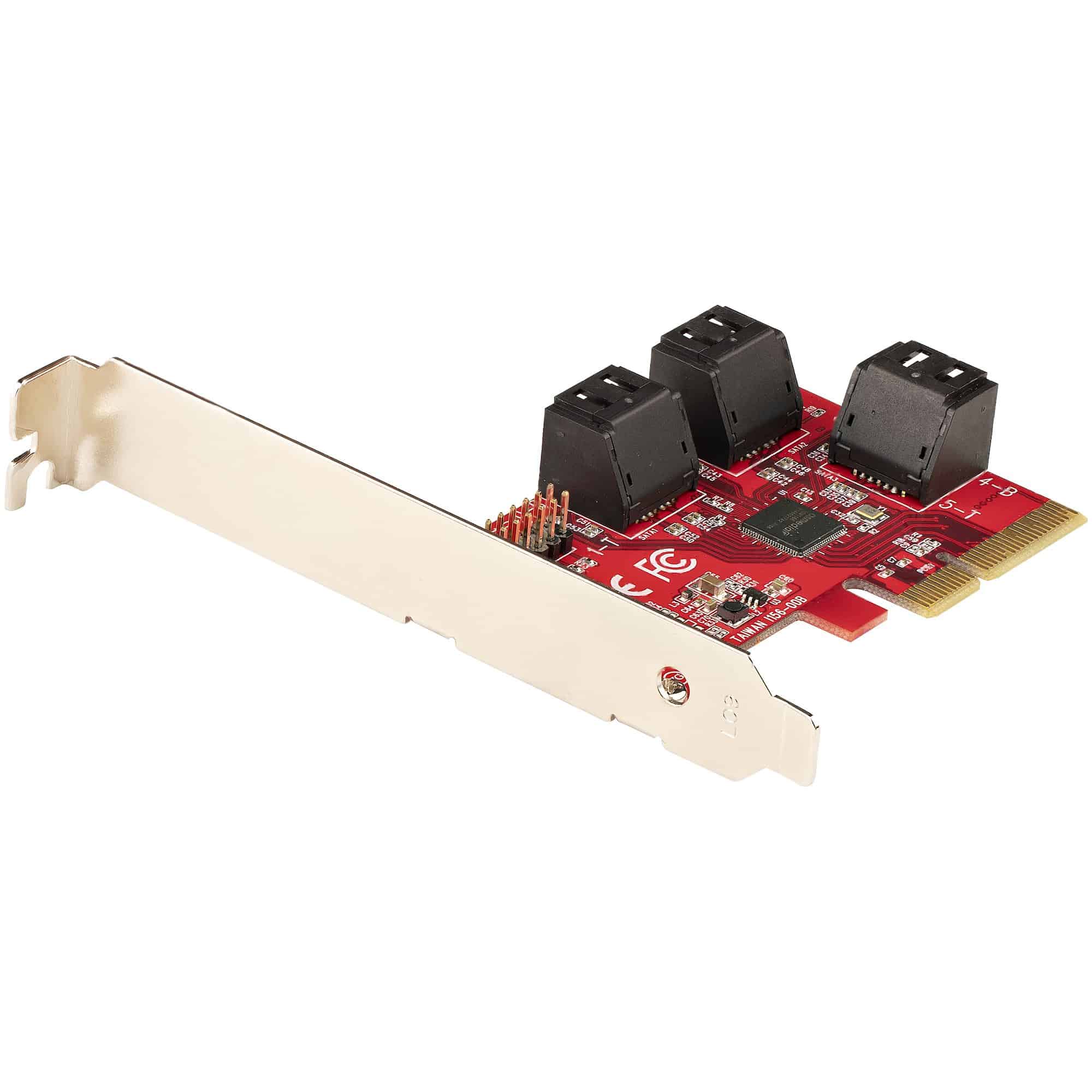 StarTech.com SATA PCIe Kaart, 6 Port PCIe SATA Uitbreidingskaart, 6Gbps, Low Profile Bracket, Stacked SATA Connectors, ASM1166 Non-Raid, PCI Express naar SATA Converter (6P6G-PCIE-SATA-CARD) thumbnail StarTech.com SATA PCIe Kaart, 6 Port PCIe SATA Uitbreidingskaart, 6Gbps, Low Profile Bracket, Stacked SATA Connectors, ASM1166 Non-Raid, PCI Express naar SATA Converter (6P6G-PCIE-SATA-CARD) thumbnail