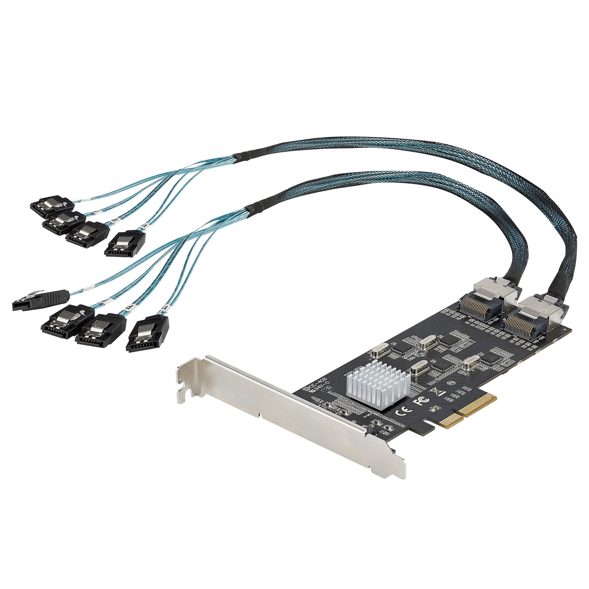 StarTech.com 8 Port SATA PCIe Kaart, PCI Express 6Gbps SATA Uitbreidingkaart met 4 Host Controllers, SATA PCIe Controller Kaart, PCI-e x4 Gen 2 naar SATA III, SATA HDD/SSD (8P6G-PCIE-SATA-CARD) thumbnail StarTech.com 8 Port SATA PCIe Kaart, PCI Express 6Gbps SATA Uitbreidingkaart met 4 Host Controllers, SATA PCIe Controller Kaart, PCI-e x4 Gen 2 naar SATA III, SATA HDD/SSD (8P6G-PCIE-SATA-CARD) thumbnail