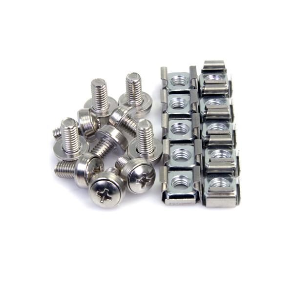 StarTech.com 100 Stuks M6 Montageschroeven en Kooimoeren voor Serverrack (CABSCREWM62) thumbnail