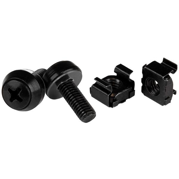 StarTech.com M6 x 12mm schroeven en kooimoeren 100 stuks pak zwart (CABSCREWM62B) thumbnail