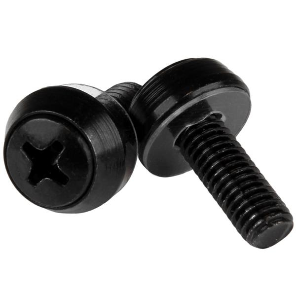 StarTech.com M6 x 12mm schroeven voor serverkast en rack 50 stuks pak zwart (CABSCREWSM6B) thumbnail