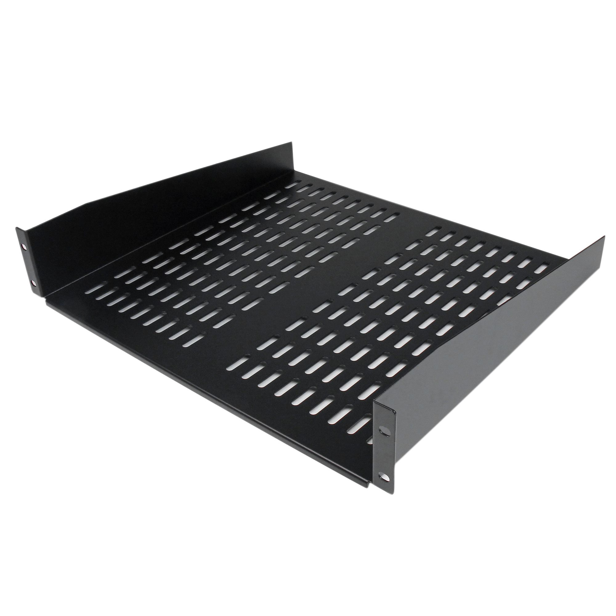 StarTech.com 2U Server Rack Schap - Universele Geventileerde Rack Mount Cantilever Shelf voor 19 Netwerk Kast & Apparatuur - Heavy Duty Staal - Capaciteit 23kg - Diepte 40cm (16”) - Zwart (CABSHELFV) (CABSHELFV) thumbnail