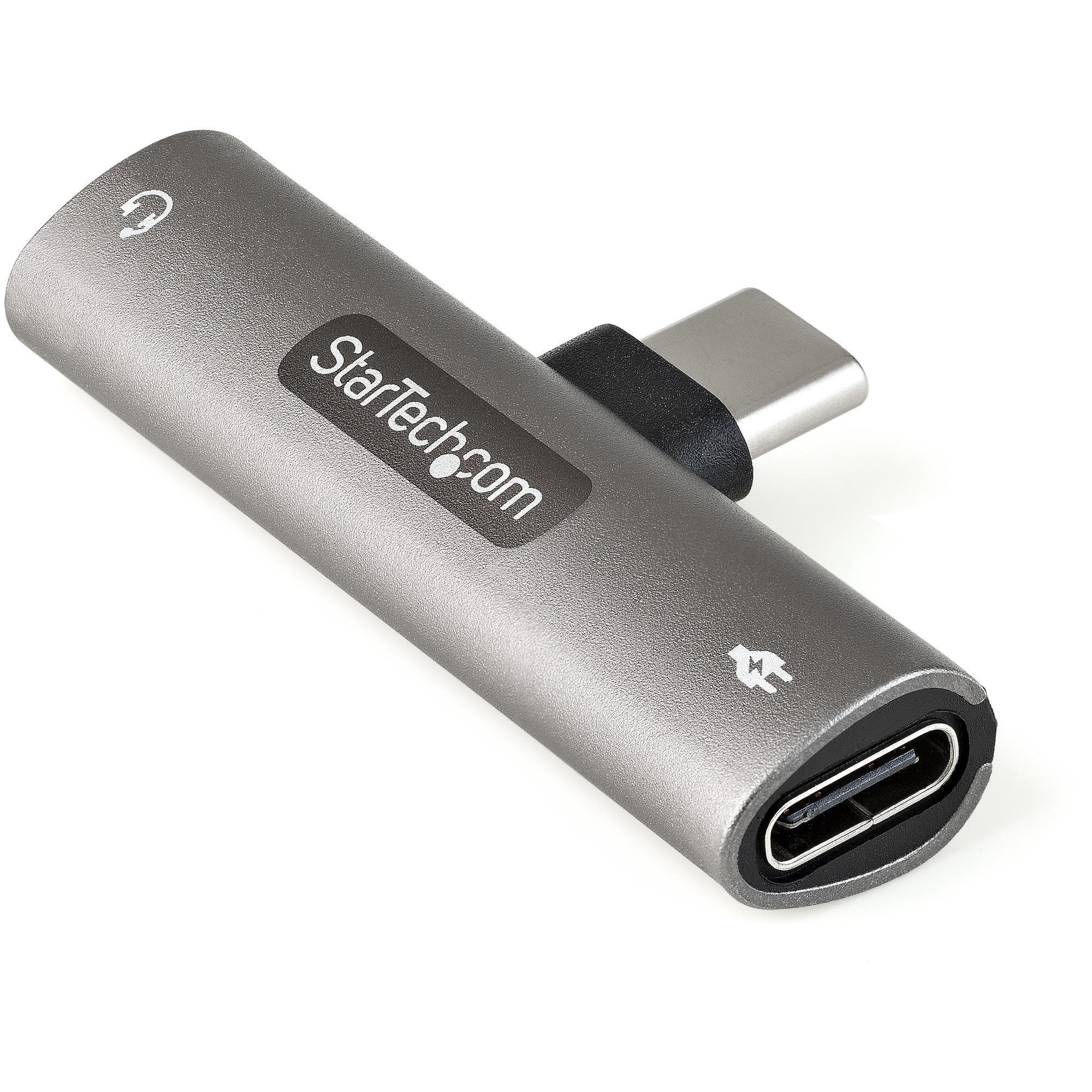 StarTech.com USB-C Audio & Oplaadadapter - USB-C Audio Adapter met 3.5mm TRRS Koptelefoon/Headset Jack en 60W USB Type-C Power Delivery Pass-through - Voor USB-C Telefoon/Tablet/Laptop (CDP235APDM) thumbnail