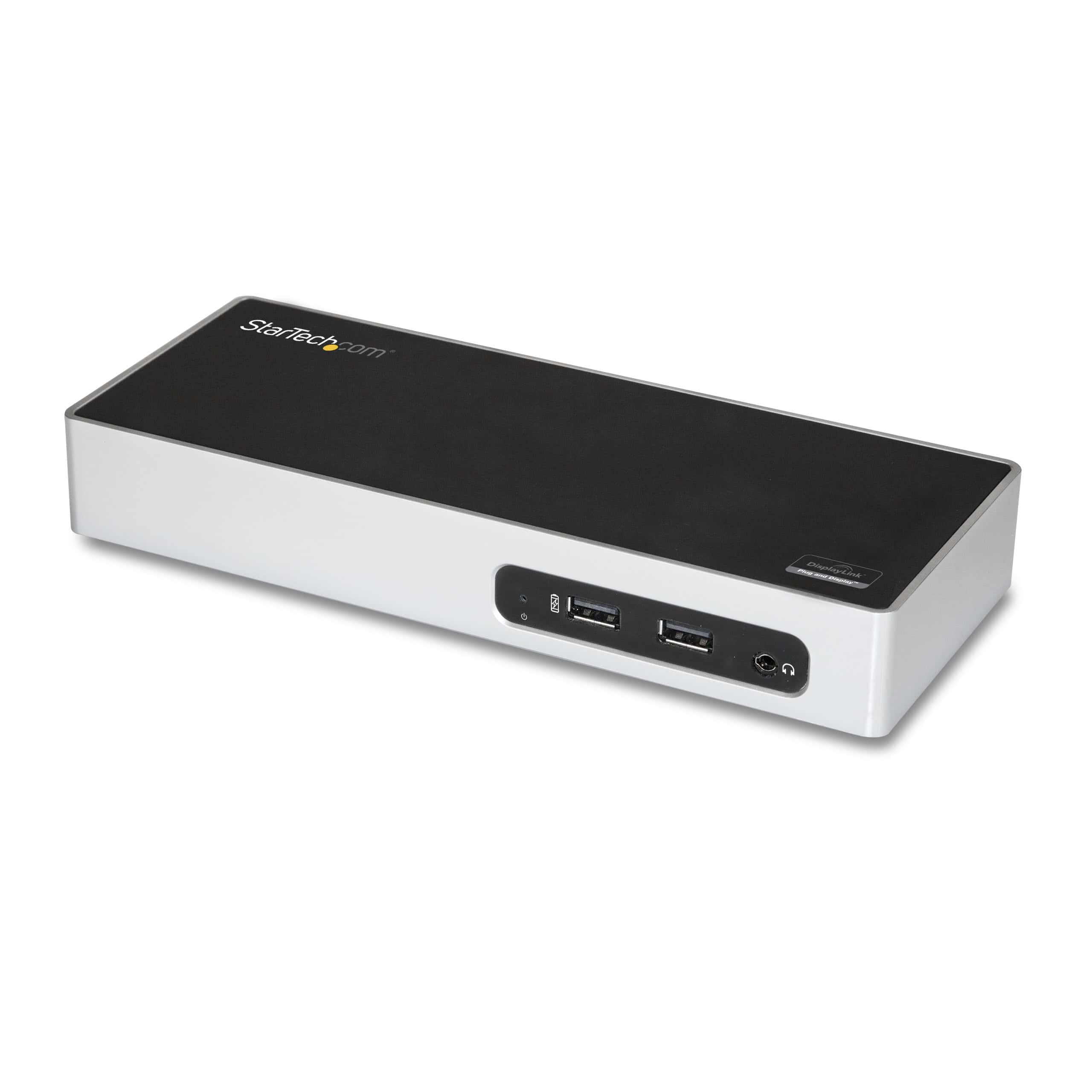 StarTech.com USB 3.0 Docking Station - Dual Monitor Laptop Docking Station met HDMI & DVI/VGA Video - 6-port USB 3.1 Gen 1 5Gbps Hub, GbE, Audio - Universeel USB Type-A Dock - Windows & Mac (DK30ADD) thumbnail