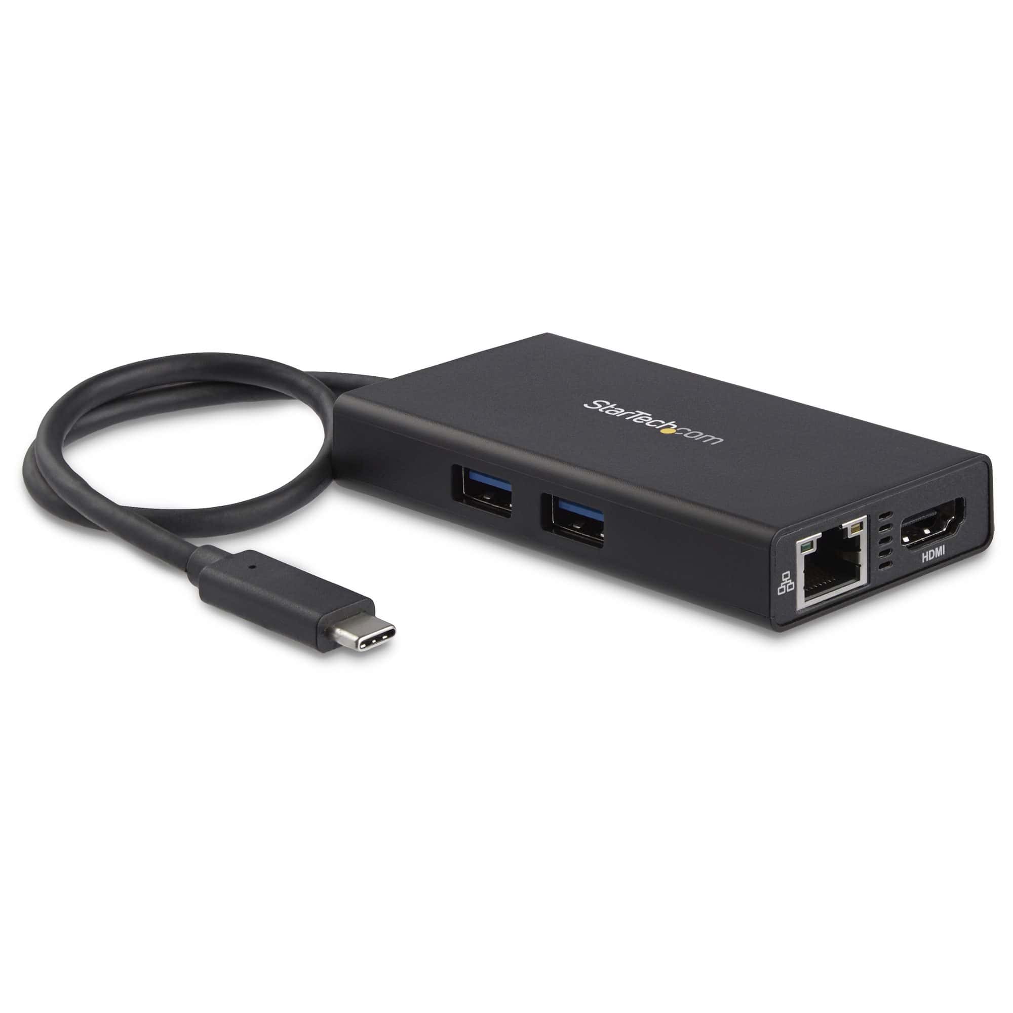 StarTech.com USB-C Multiport Adapter, USB-C Travel Dock met 4K HDMI, 60W Power Delivery Passthrough, GbE, 2pt USB-A 3.0 Hub, USB Type-C Mini Laptop Docking Station, Thunderbolt 3 Compatibel (DKT30CHPD) thumbnail