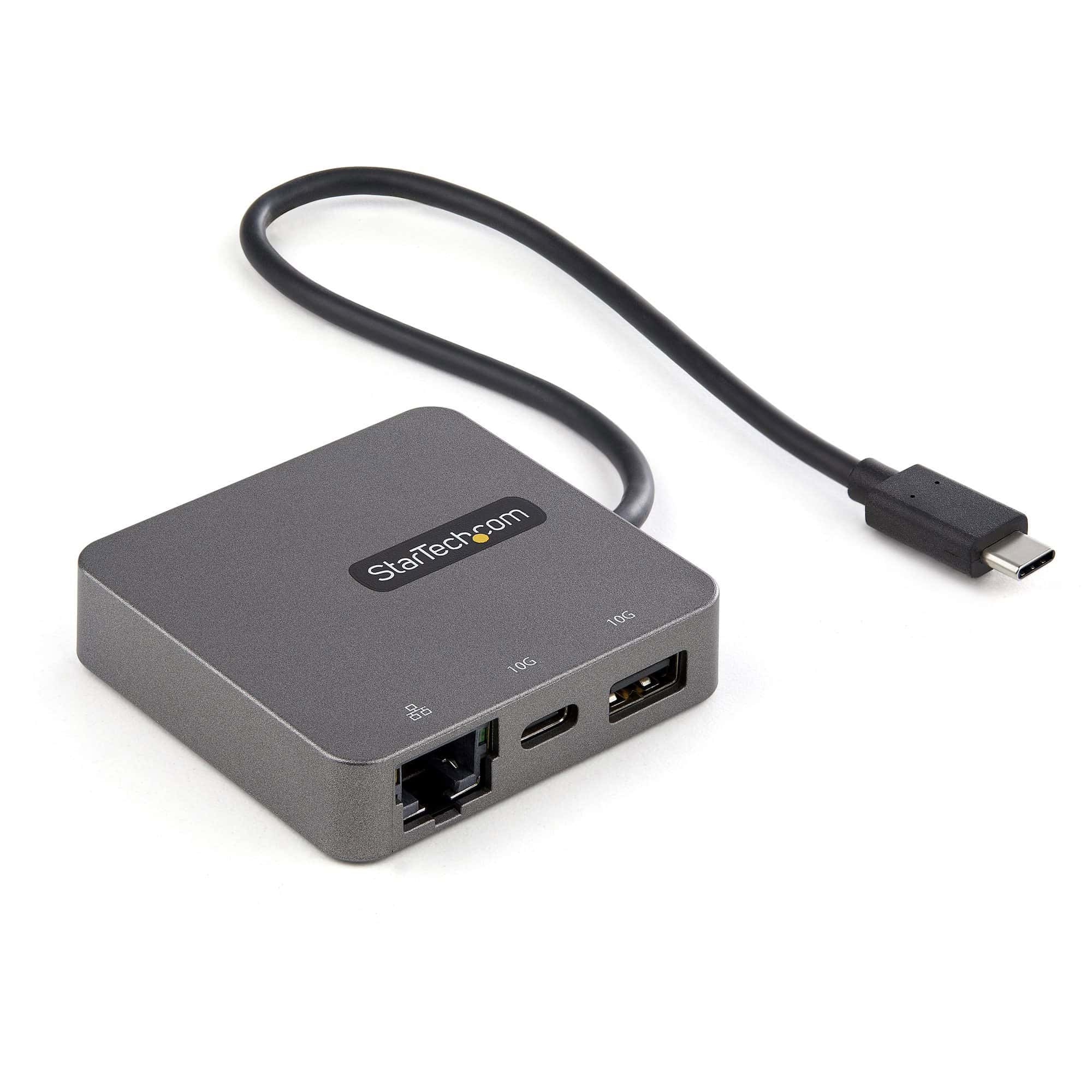 StarTech.com USB-C Multiport Adapter - USB 3.1 Gen 2 Type-C Aluminium Mini Dock - USB-C naar 4K HDMI of 1080p VGA Video - 10Gbps USB-A & USB-C Hub met GbE - Compatibel met Thunderbolt 3 (DKT31CHVL) thumbnail