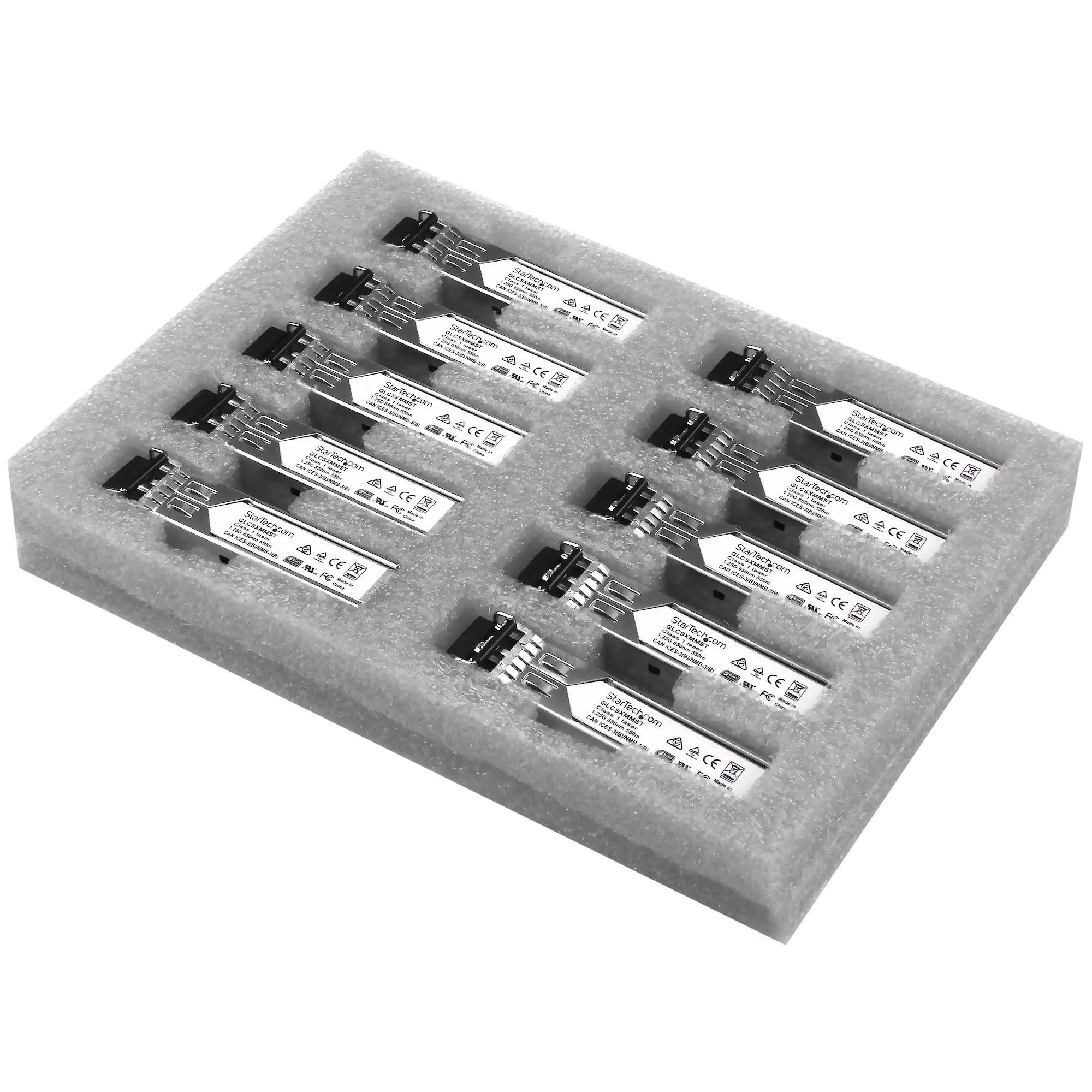 StarTech.com Gigabit Fiber SFP Transceiver Module - Cisco GLC-SX-MM Compatibel - MM LC - 550m - 10 stuks (GLCSXMM10PST) thumbnail