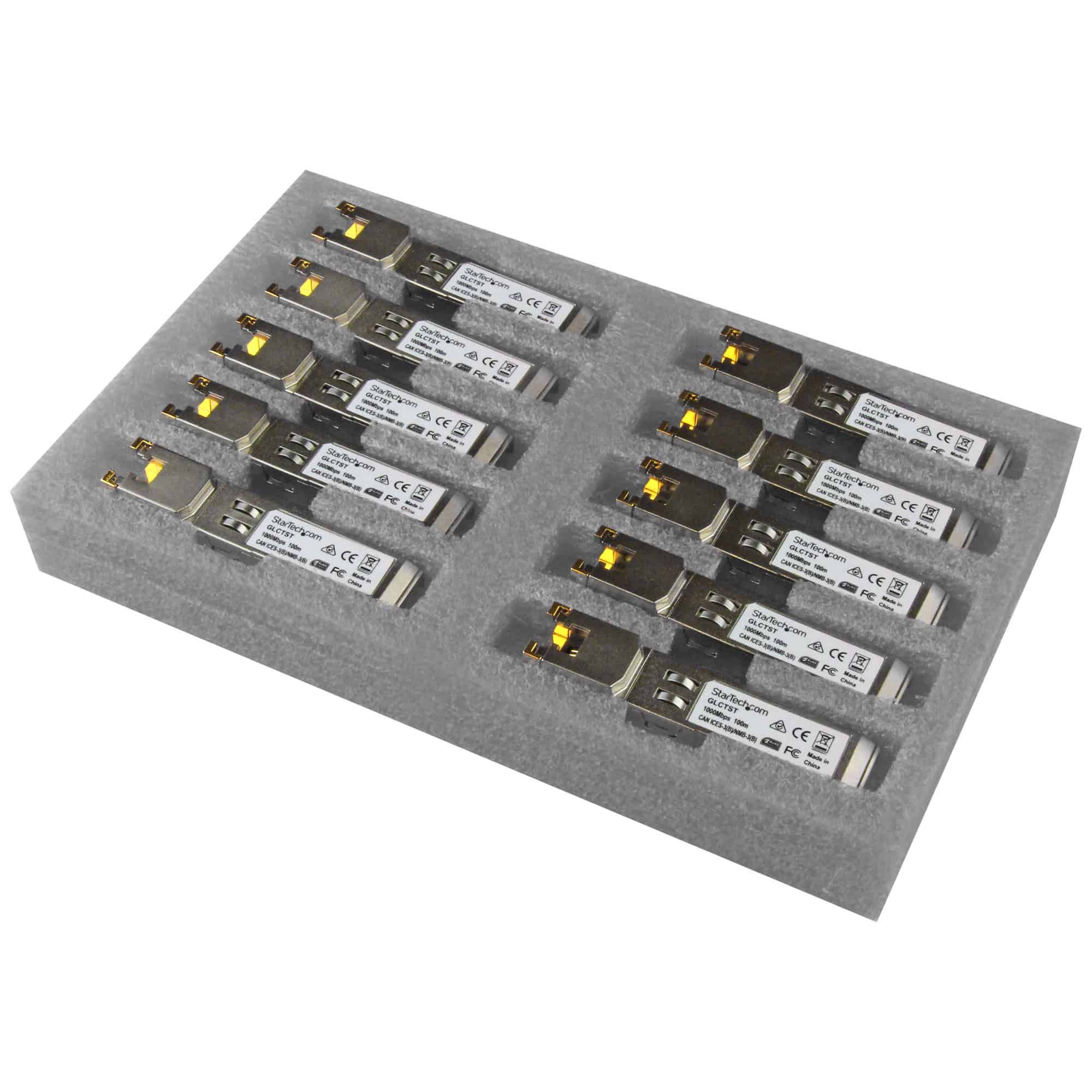 StarTech.com Gigabit RJ45 koper SFP Transceiver Modules - Cisco GLC-T Compatibel - set van 10 (GLCT10PKST) thumbnail
