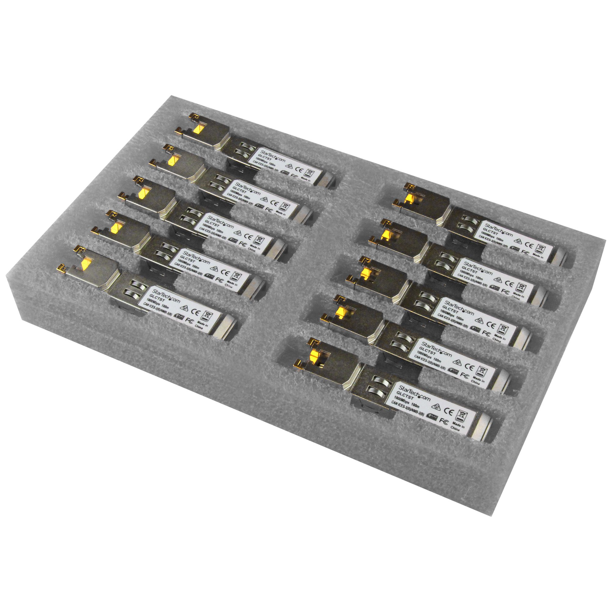 StarTech.com Gigabit RJ45 koper SFP Transceiver Modules - Cisco GLC-T Compatibel - set van 10 (GLCT10PKST) thumbnail