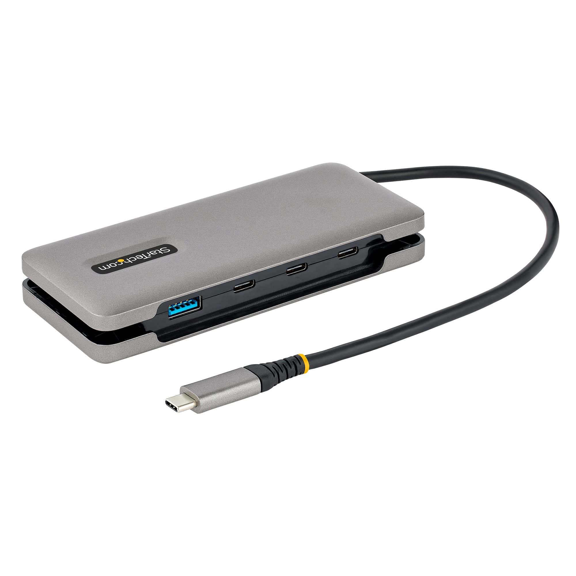 StarTech.com 4-Port USB-C Hub, 1x USB-A & 3x USB-C Ports, USB 3.1 10Gbps, Bus Powered USB Hub, USB Type C Hub met 25cm Wrap-Around Kabel, Compacte USB-C naar USB-A Hub (HB31CM1A3CB) thumbnail