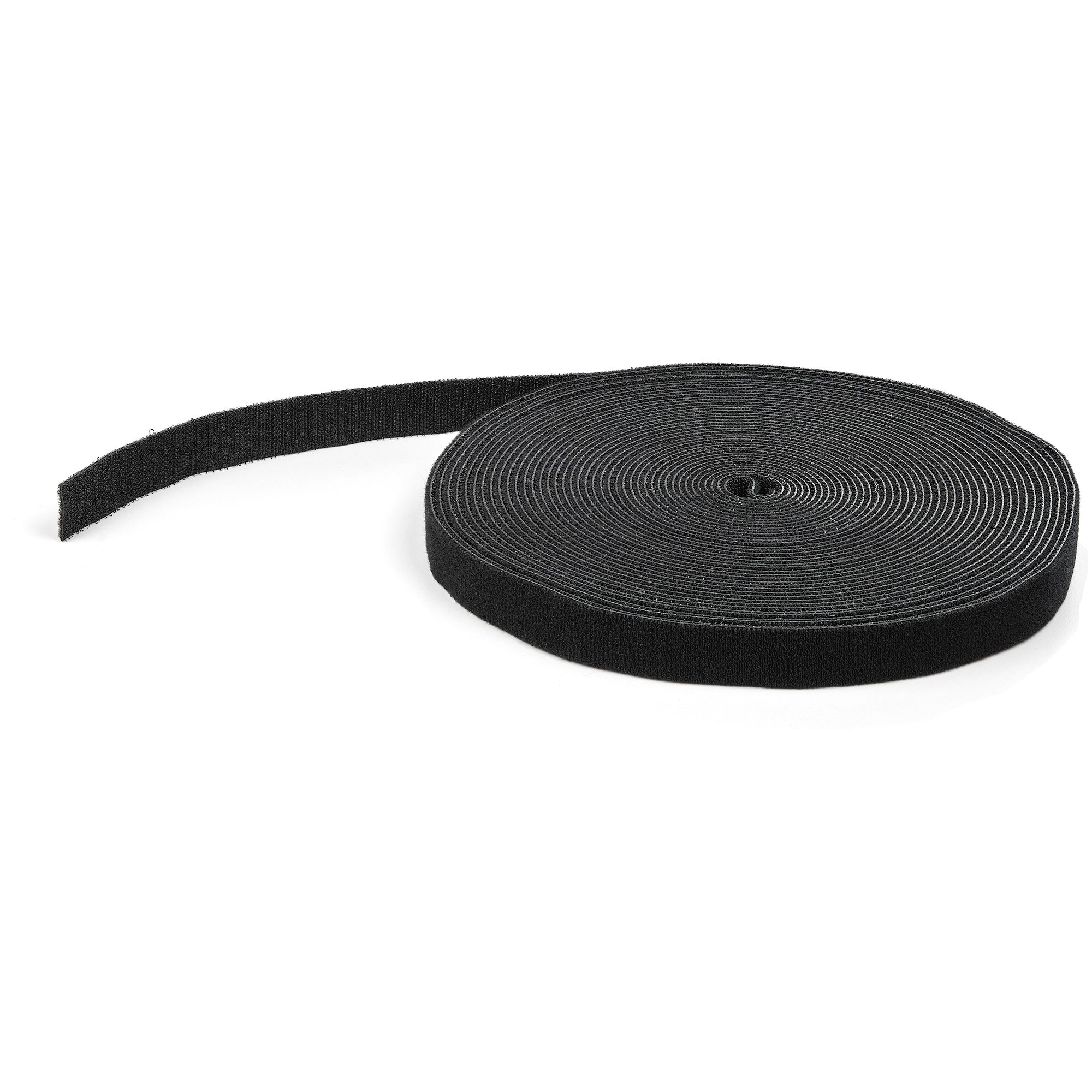 StarTech.com 15m Bulk Rol Klittenband - Op Maat te Knippen Herbruikbare Kabelbinders - Industriële Klitband Tape - Zelfklevende Klittenband Tyrap Strips - Zwart (HKLP50) thumbnail