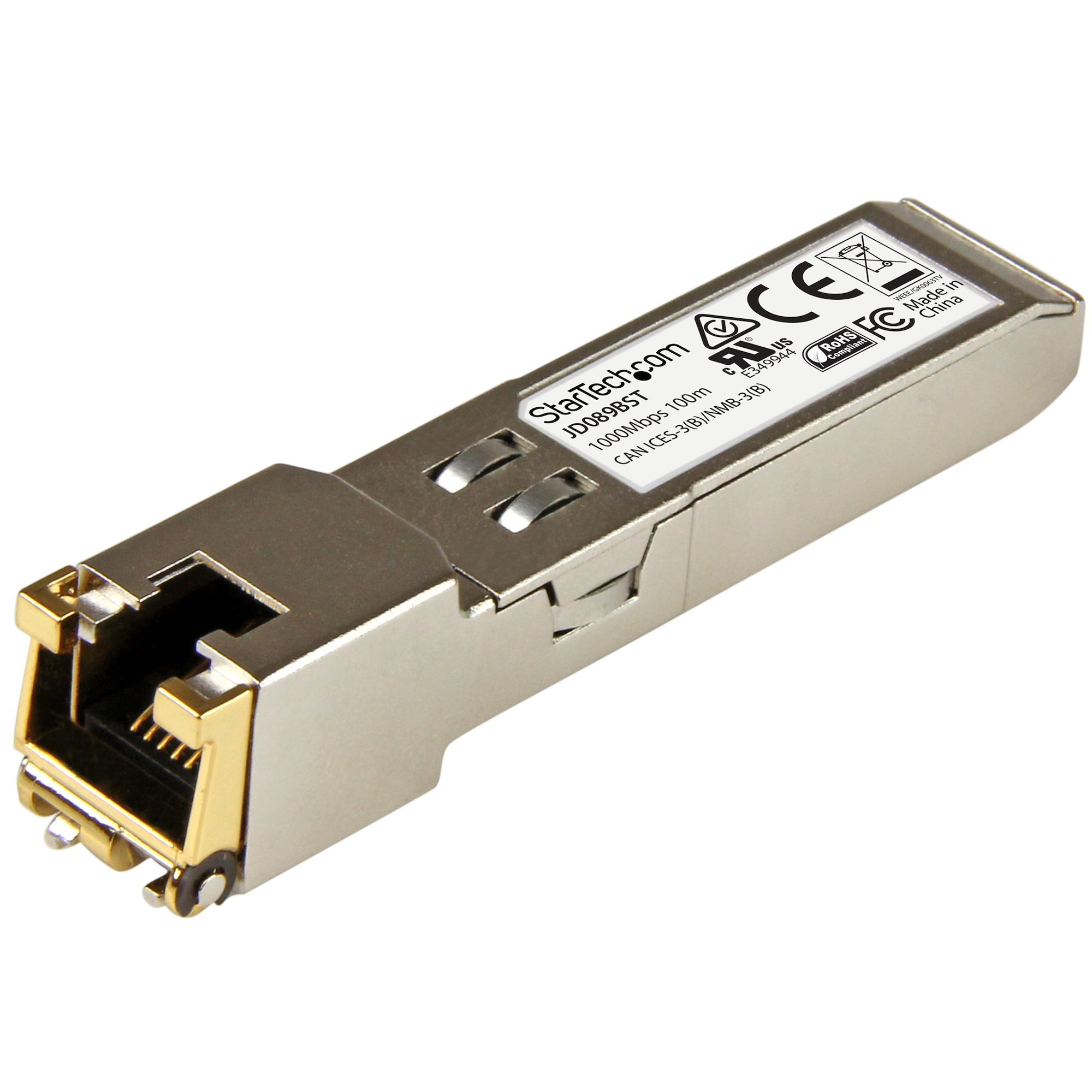 StarTech.com HPE JD089B compatibel SFP Transceiver module - 10/100/1000BASE-TX (JD089BST) thumbnail