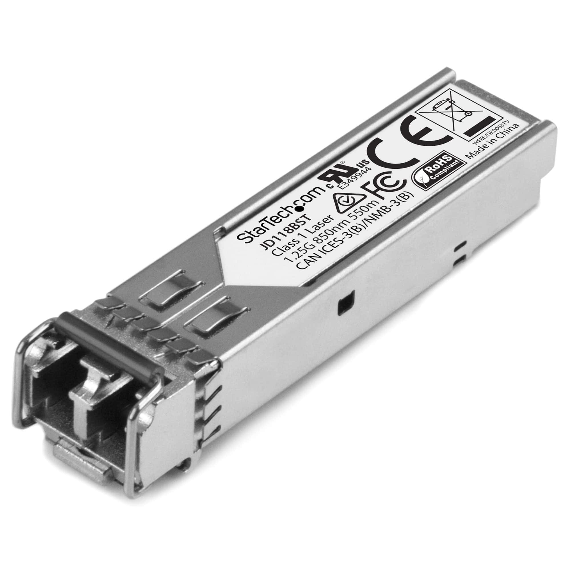 StarTech.com Gigabit Fiber 1000BASE-SX SFP ontvanger module - HPE JD118B compatibel - MM LC - 550m (JD118BST) thumbnail